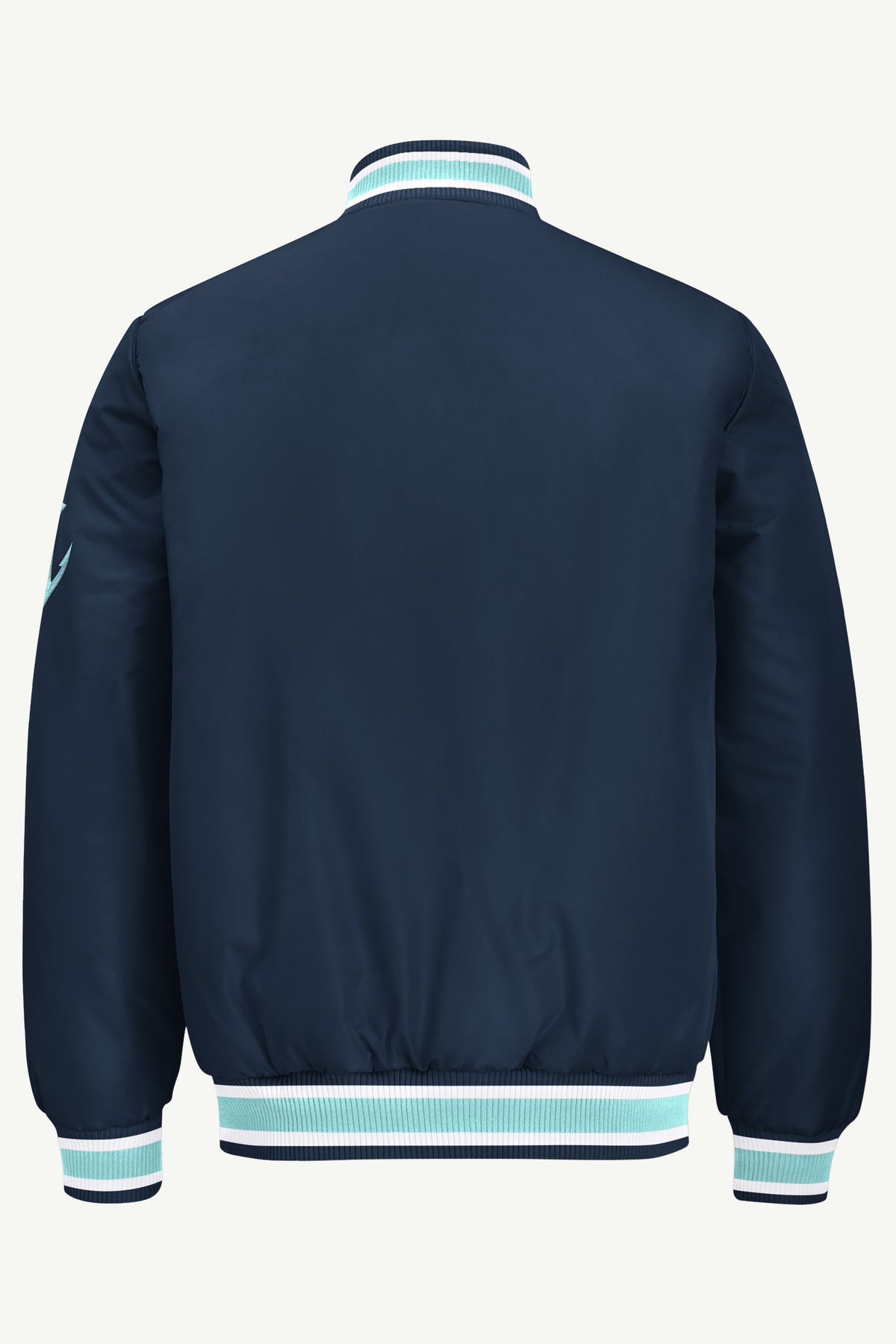 MENS SEATTLE KRAKEN GAME DAY SATIN VARSITY JACKET View 3 MENS SEATTLE KRAKEN GAME DAY SATIN VARSITY JACKET View 3
