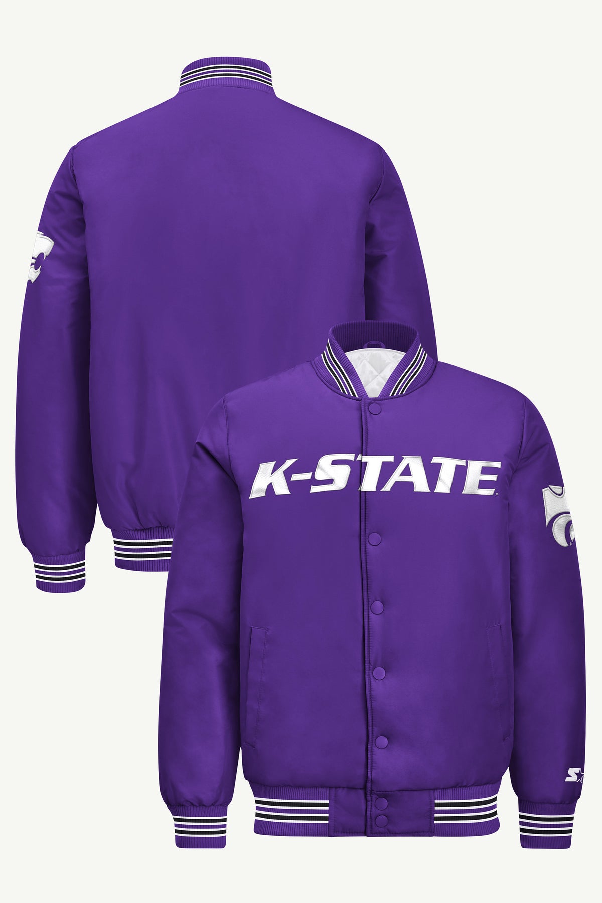 MENS KANSAS STATE WILDCATS SATIN VARSITY JACKET View 1 | New Arrivals MENS KANSAS STATE WILDCATS SATIN VARSITY JACKET View 1 | New Arrivals