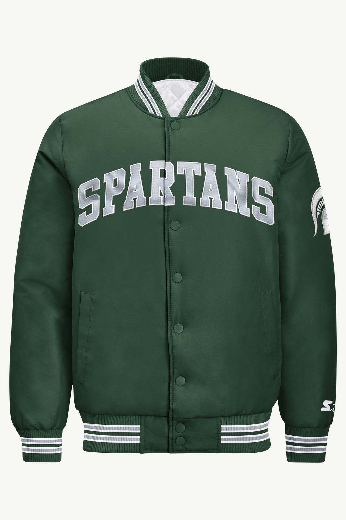 MENS MICHIGAN STATE SPARTANS SATIN VARSITY JACKET View 2 | New Arrivals MENS MICHIGAN STATE SPARTANS SATIN VARSITY JACKET View 2 | New Arrivals