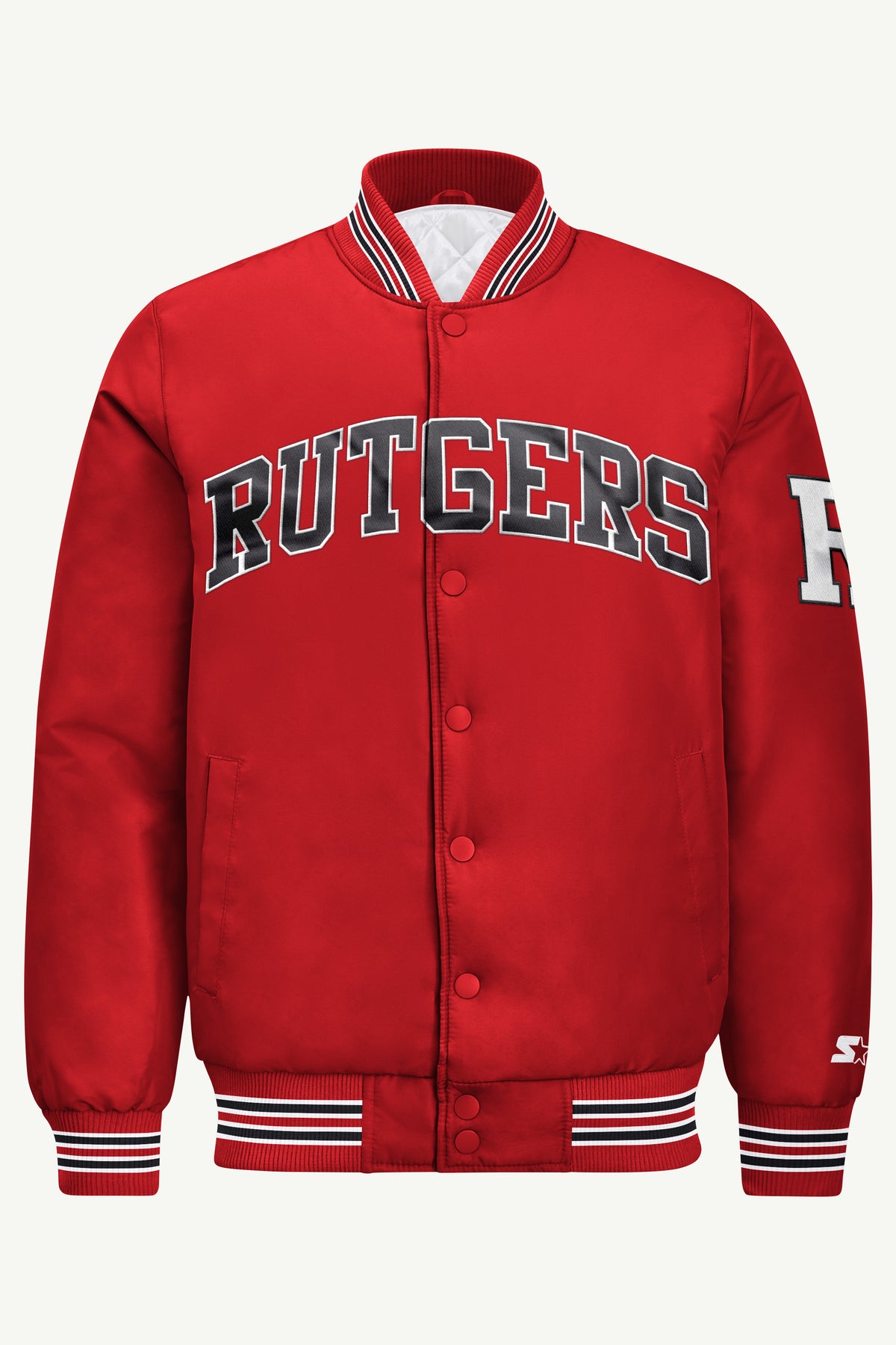 MENS RUTGERS SCARLET KNIGHTS SATIN VARSITY JACKET View 2 | New Arrivals MENS RUTGERS SCARLET KNIGHTS SATIN VARSITY JACKET View 2 | New Arrivals