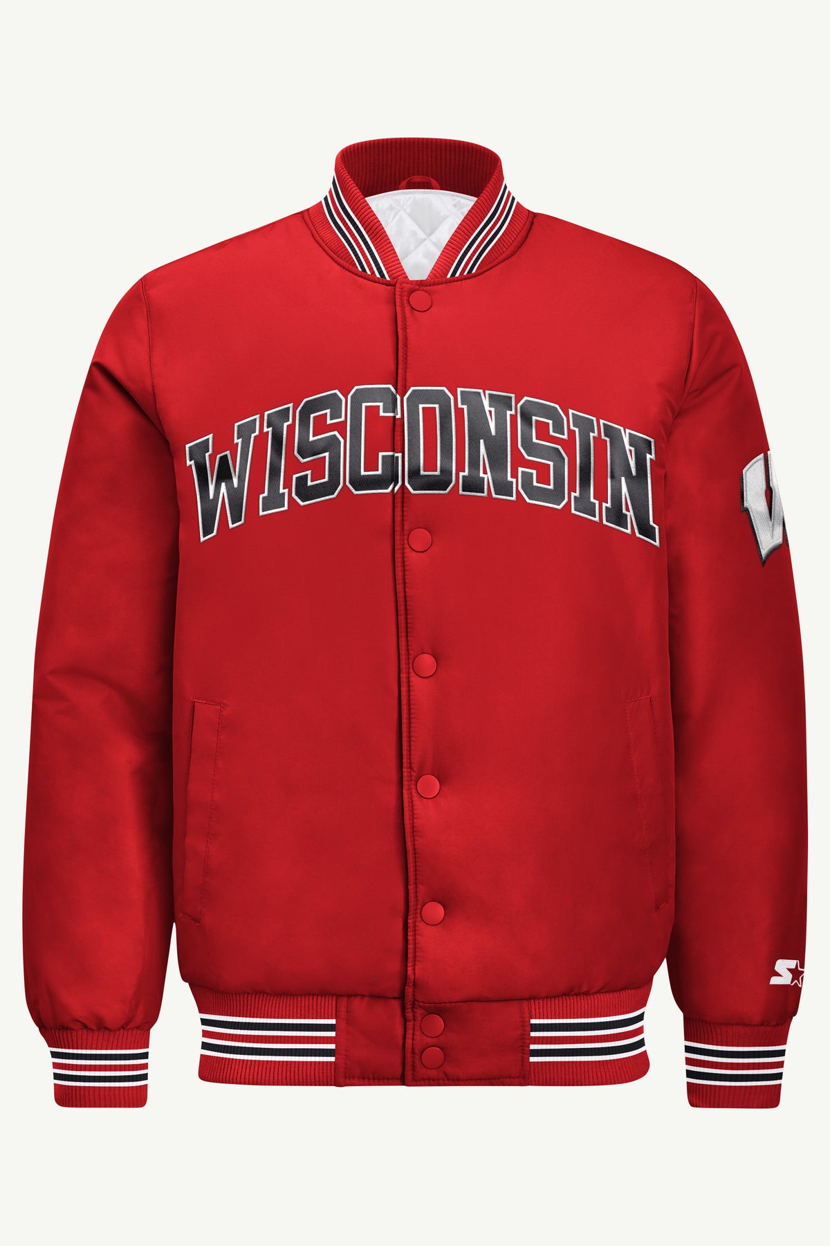 MENS WISCONSINS BADGERS SATIN VARSITY JACKET View 2 | New Arrivals MENS WISCONSINS BADGERS SATIN VARSITY JACKET View 2 | New Arrivals