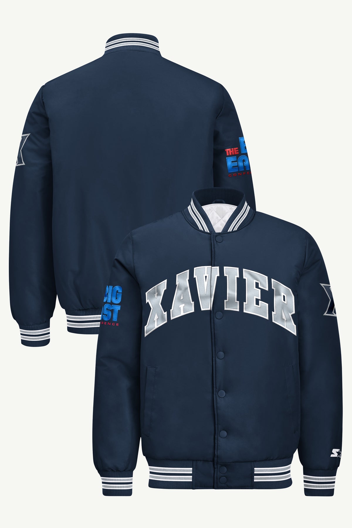 MENS XAVIER MUSKETEERS SATIN VARSITY JACKET View 1 | New Arrivals MENS XAVIER MUSKETEERS SATIN VARSITY JACKET View 1 | New Arrivals