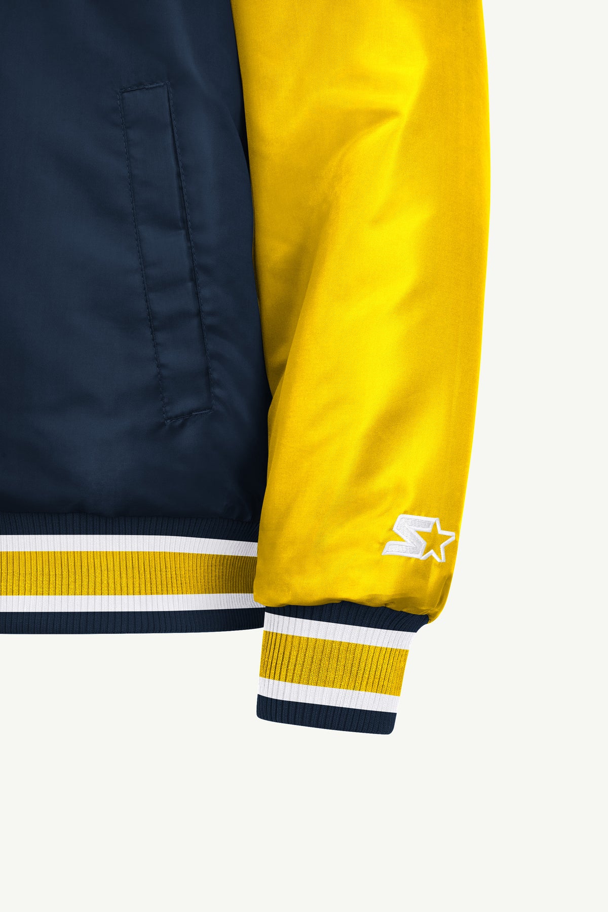 MENS MICHIGAN WOLVERINES BIG FAN SATIN VARSITY JACKET View 6 MENS MICHIGAN WOLVERINES BIG FAN SATIN VARSITY JACKET View 6