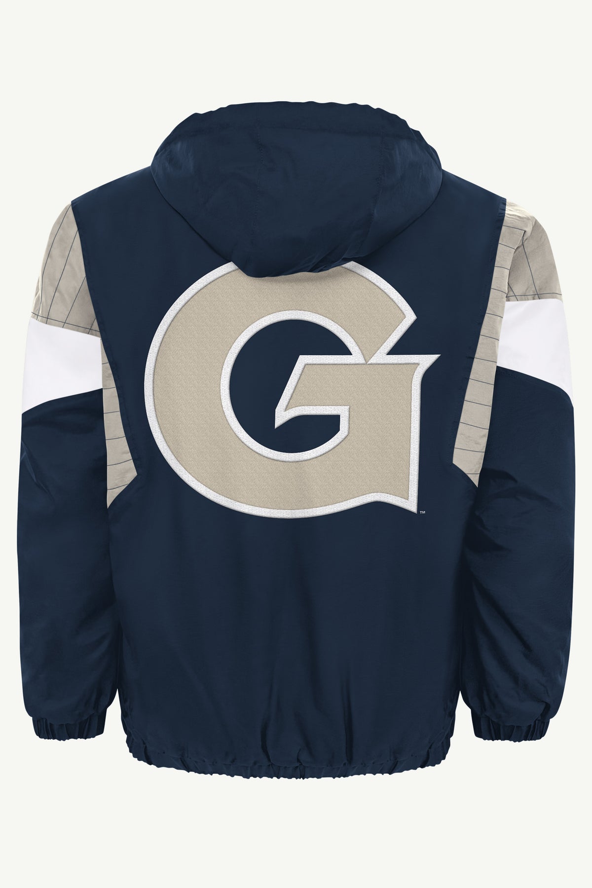 MENS GEORGETOWN HOYAS THROWBACK HALF ZIP HOODED JACKET View 3 MENS GEORGETOWN HOYAS THROWBACK HALF ZIP HOODED JACKET View 3