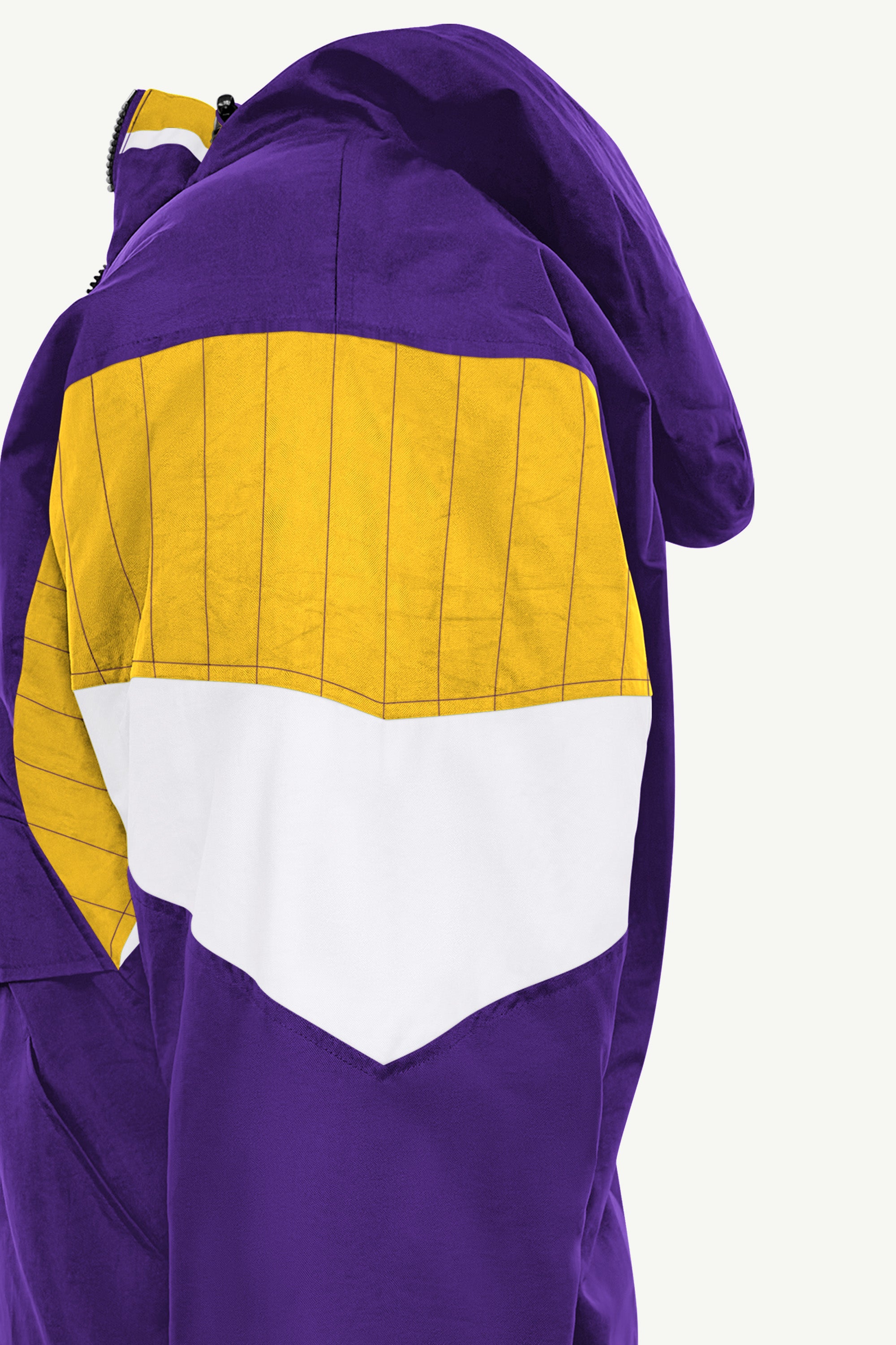 MENS LOUISIANA STATE TIGERS THROWBACK HALF ZIP HOODED JACKET View 5 MENS LOUISIANA STATE TIGERS THROWBACK HALF ZIP HOODED JACKET View 5