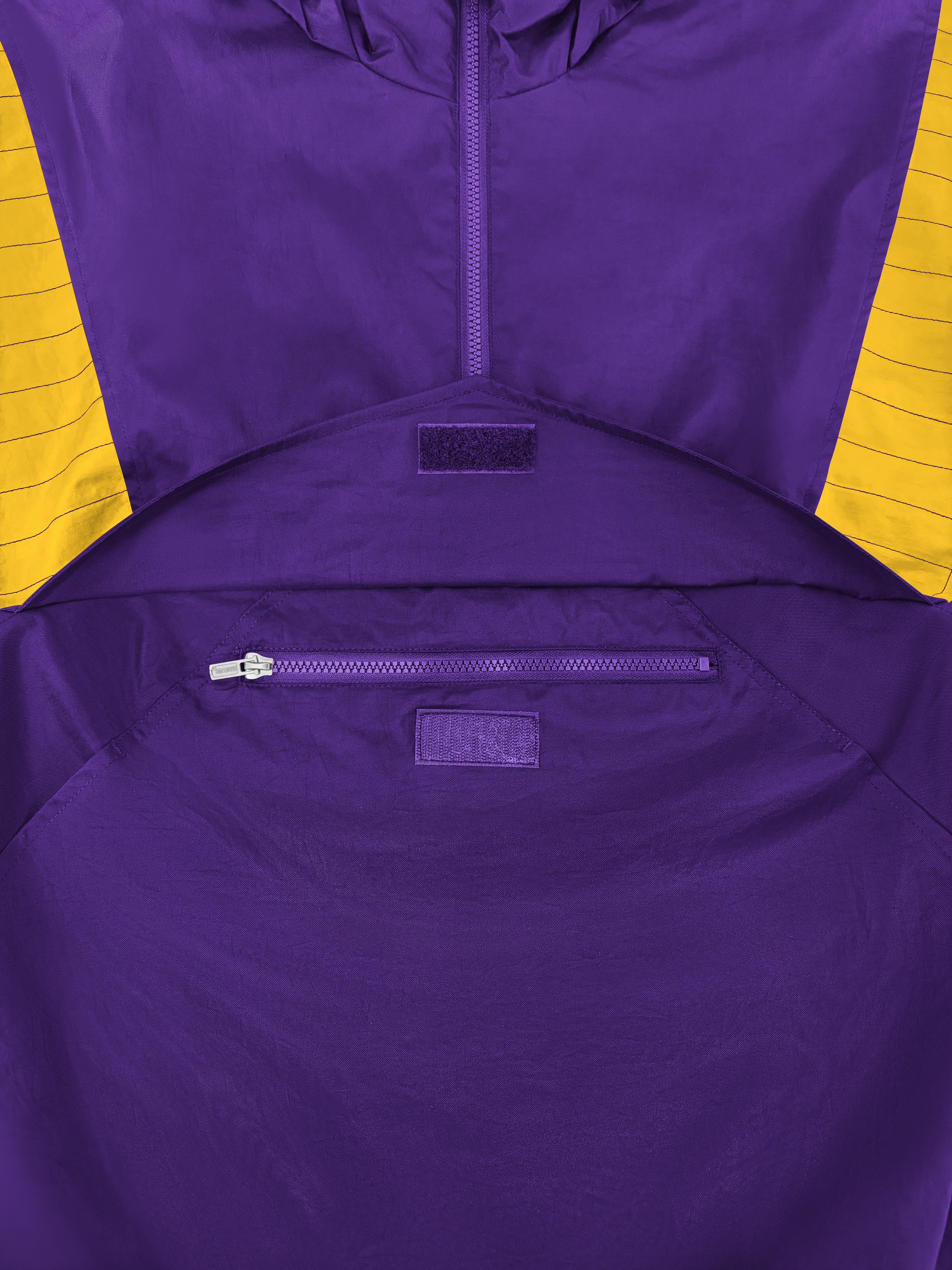 MENS LOUISIANA STATE TIGERS THROWBACK HALF ZIP HOODED JACKET View 4 MENS LOUISIANA STATE TIGERS THROWBACK HALF ZIP HOODED JACKET View 4