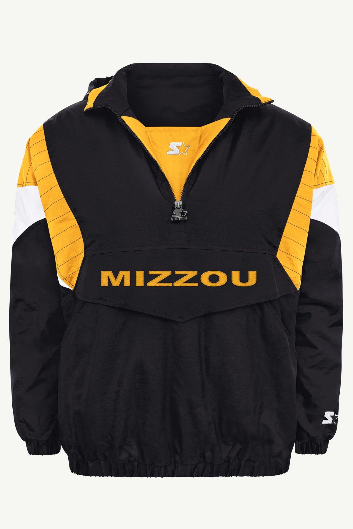MENS MISSOURI TIGERS THROWBACK HALF ZIP HOODED JACKET View 2 MENS MISSOURI TIGERS THROWBACK HALF ZIP HOODED JACKET View 2