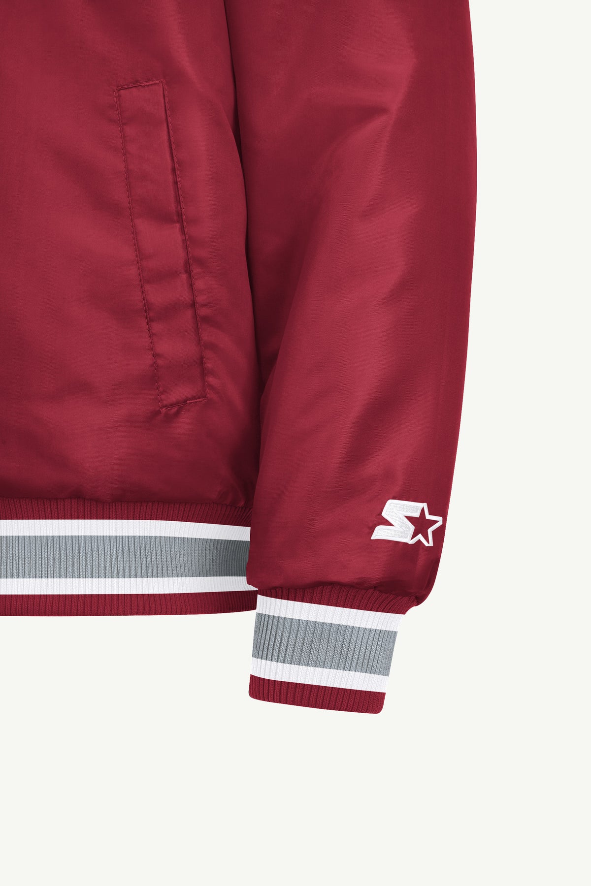 MENS ALABAMA CRIMSON TIDE ACROSS SATIN VARSITY JACKET View 5 MENS ALABAMA CRIMSON TIDE ACROSS SATIN VARSITY JACKET View 5