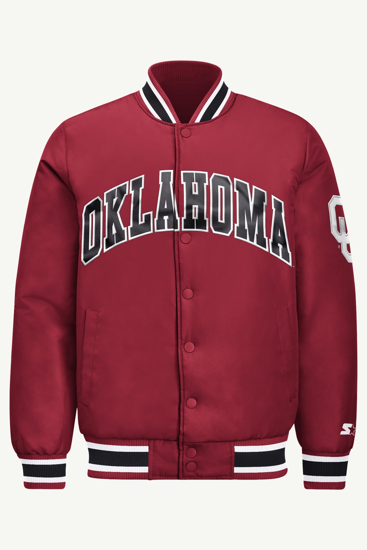 MENS OKLAHOMA SOONERS ACROSS SATIN VARSITY JACKET View 2 | Men's Starter Jackets MENS OKLAHOMA SOONERS ACROSS SATIN VARSITY JACKET View 2 | Men's Starter Jackets