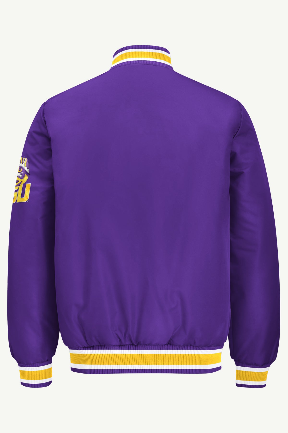 MENS LOUISIANA STATE FIGHTING ACROSS SATIN VARSITY JACKET View 3 MENS LOUISIANA STATE FIGHTING ACROSS SATIN VARSITY JACKET View 3