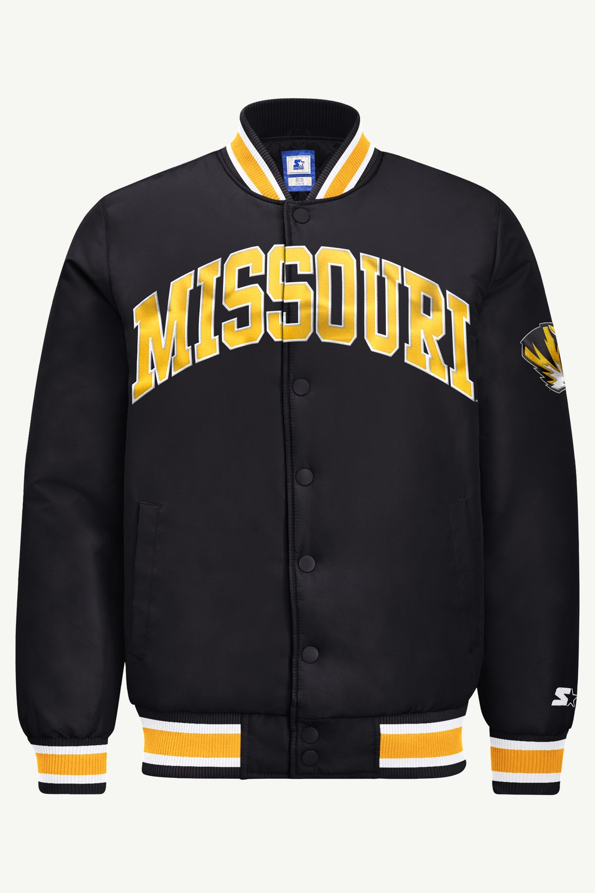 MENS MISSOURI TIGERS ACROSS SATIN VARSITY JACKET View 2 MENS MISSOURI TIGERS ACROSS SATIN VARSITY JACKET View 2