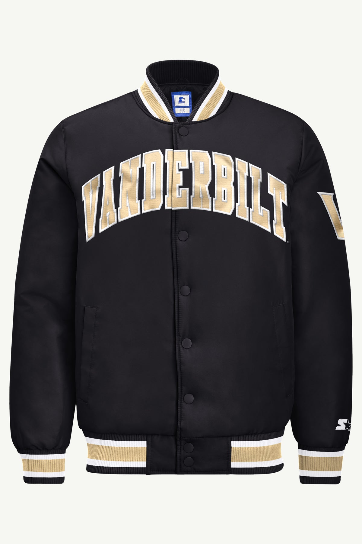 MENS VANDERBILT COMMODORES ACROSS SATIN VARSITY JACKET View 2 MENS VANDERBILT COMMODORES ACROSS SATIN VARSITY JACKET View 2