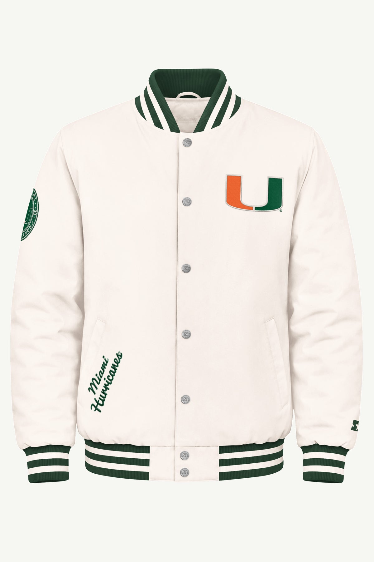 MENS MIAMI HURRICANES VARSITY JACKET View 2 MENS MIAMI HURRICANES VARSITY JACKET View 2