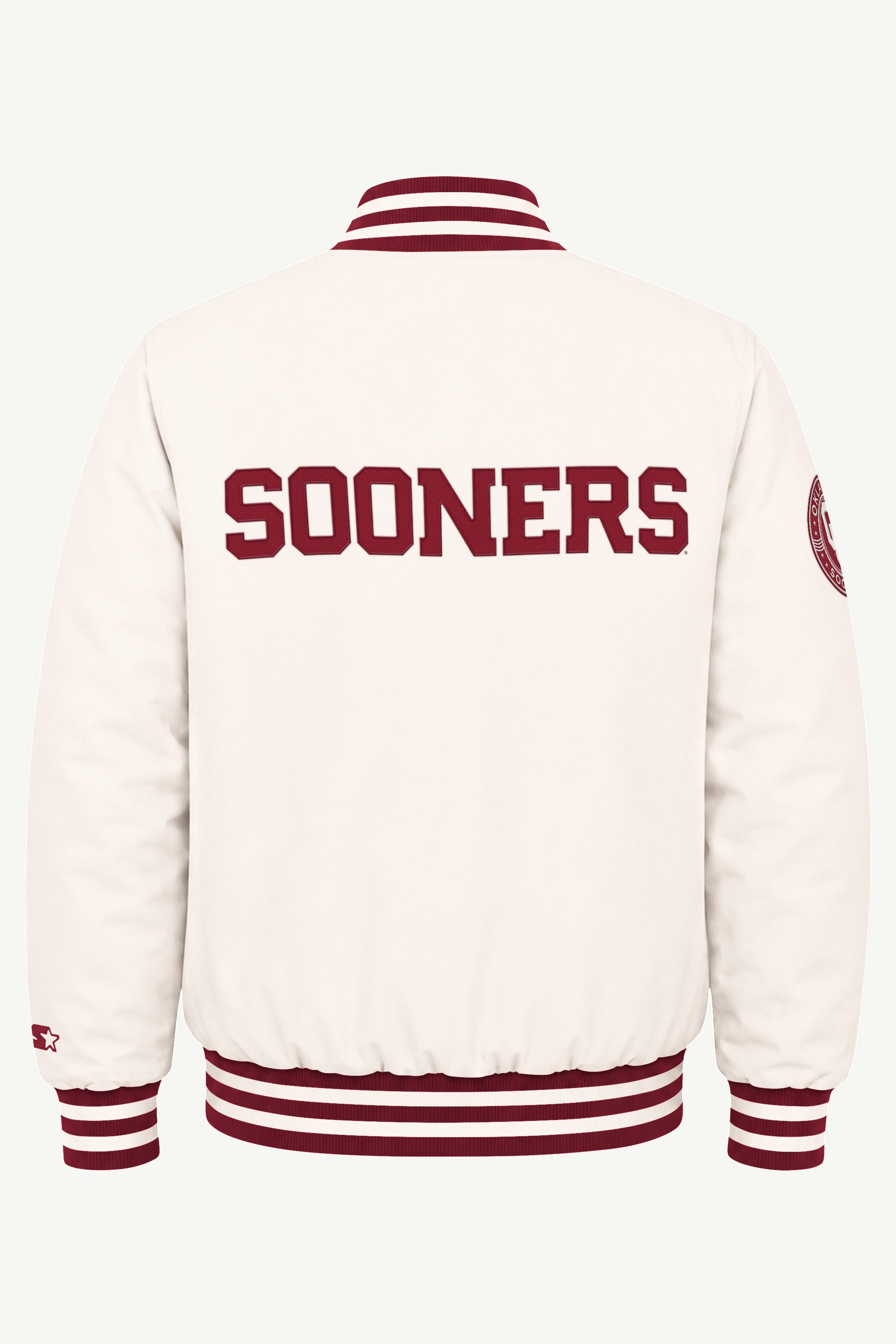 MENS OKLAHOMA SOONERS VARSITY JACKET View 3 MENS OKLAHOMA SOONERS VARSITY JACKET View 3