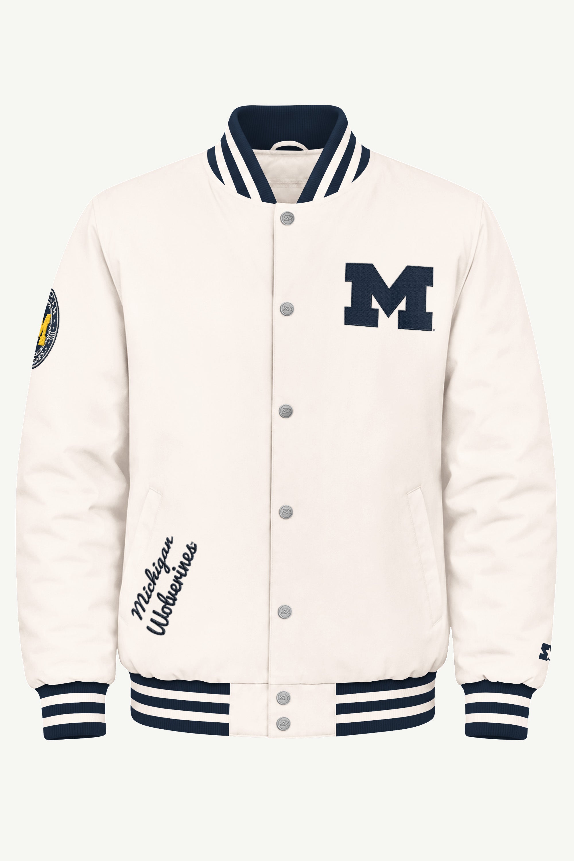 MENS MICHIGAN WOLVERINES VARSITY JACKET View 2 MENS MICHIGAN WOLVERINES VARSITY JACKET View 2
