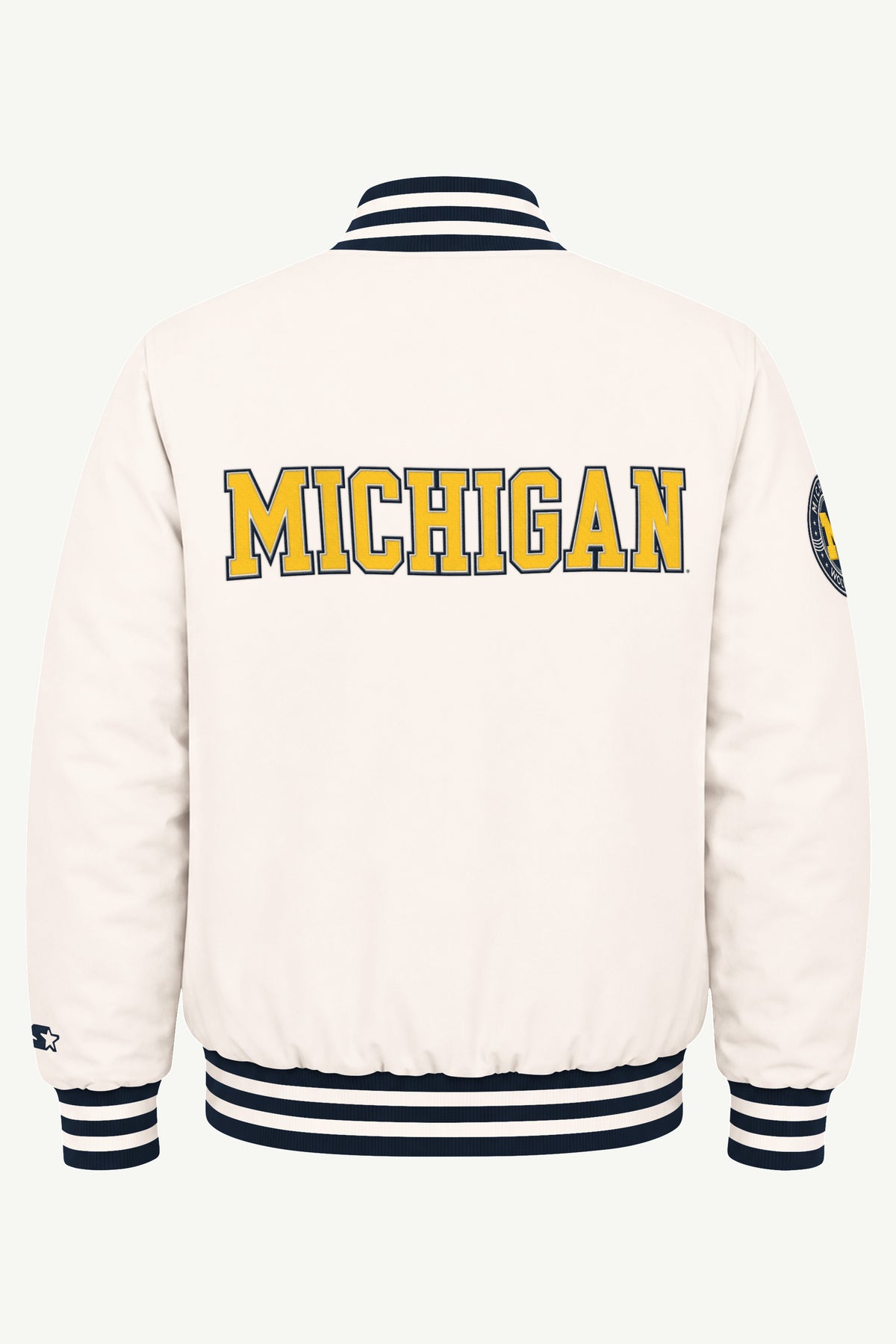 MENS MICHIGAN WOLVERINES VARSITY JACKET View 3 MENS MICHIGAN WOLVERINES VARSITY JACKET View 3