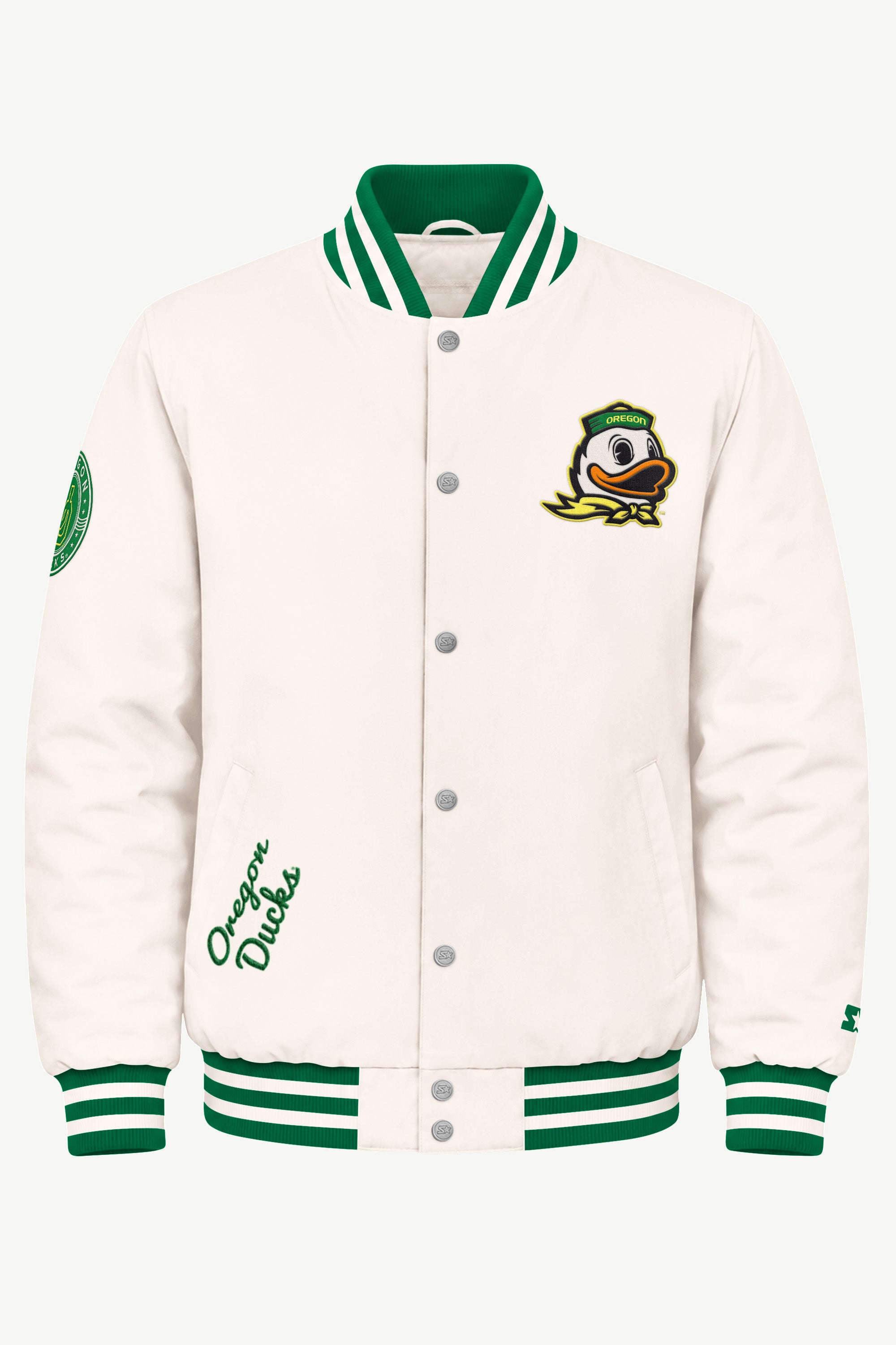 MENS OREGON DUCKS VARSITY JACKET View 2 MENS OREGON DUCKS VARSITY JACKET View 2