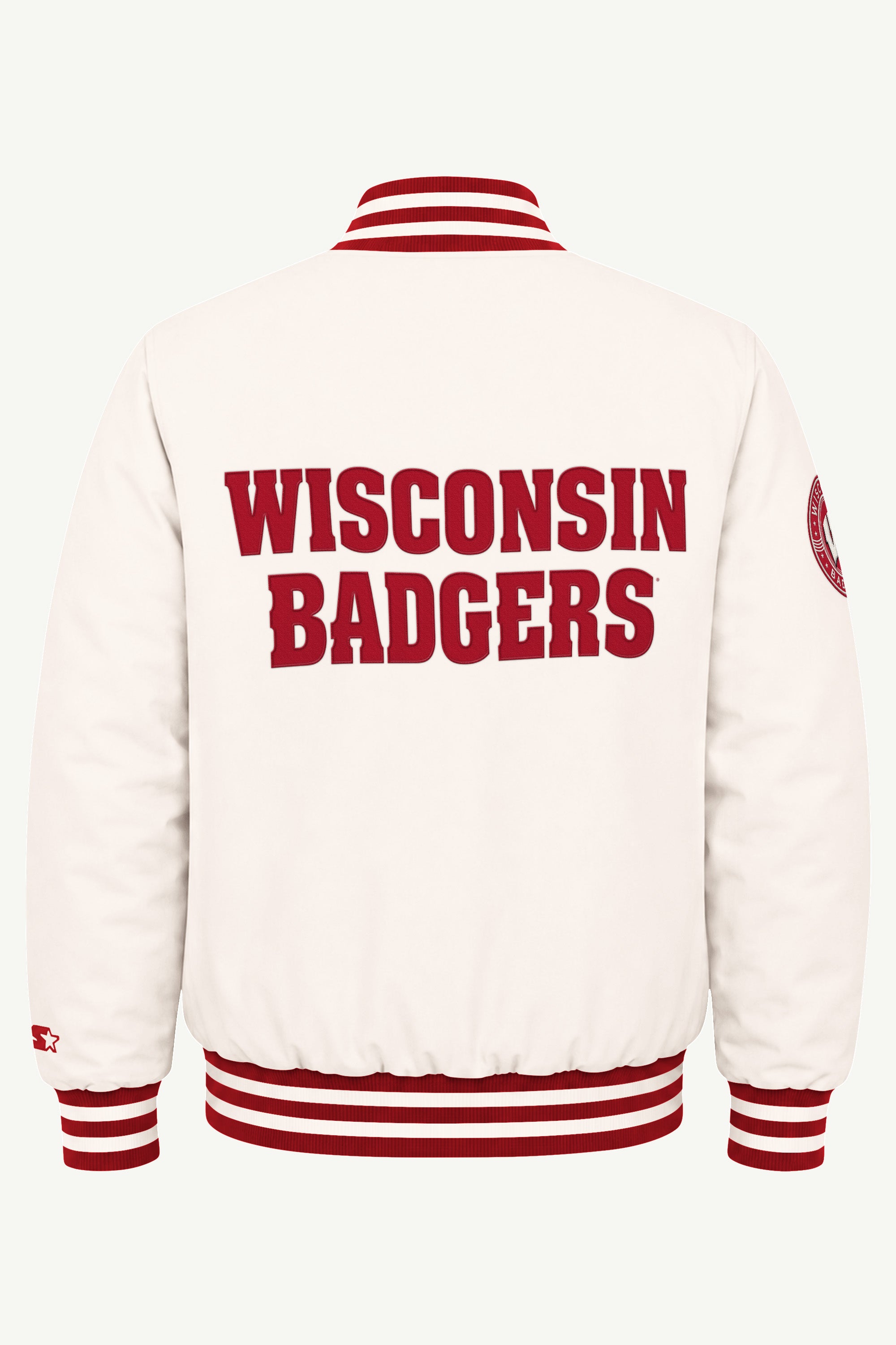 MENS WISCONSINS BADGERS VARSITY JACKET View 3 MENS WISCONSINS BADGERS VARSITY JACKET View 3
