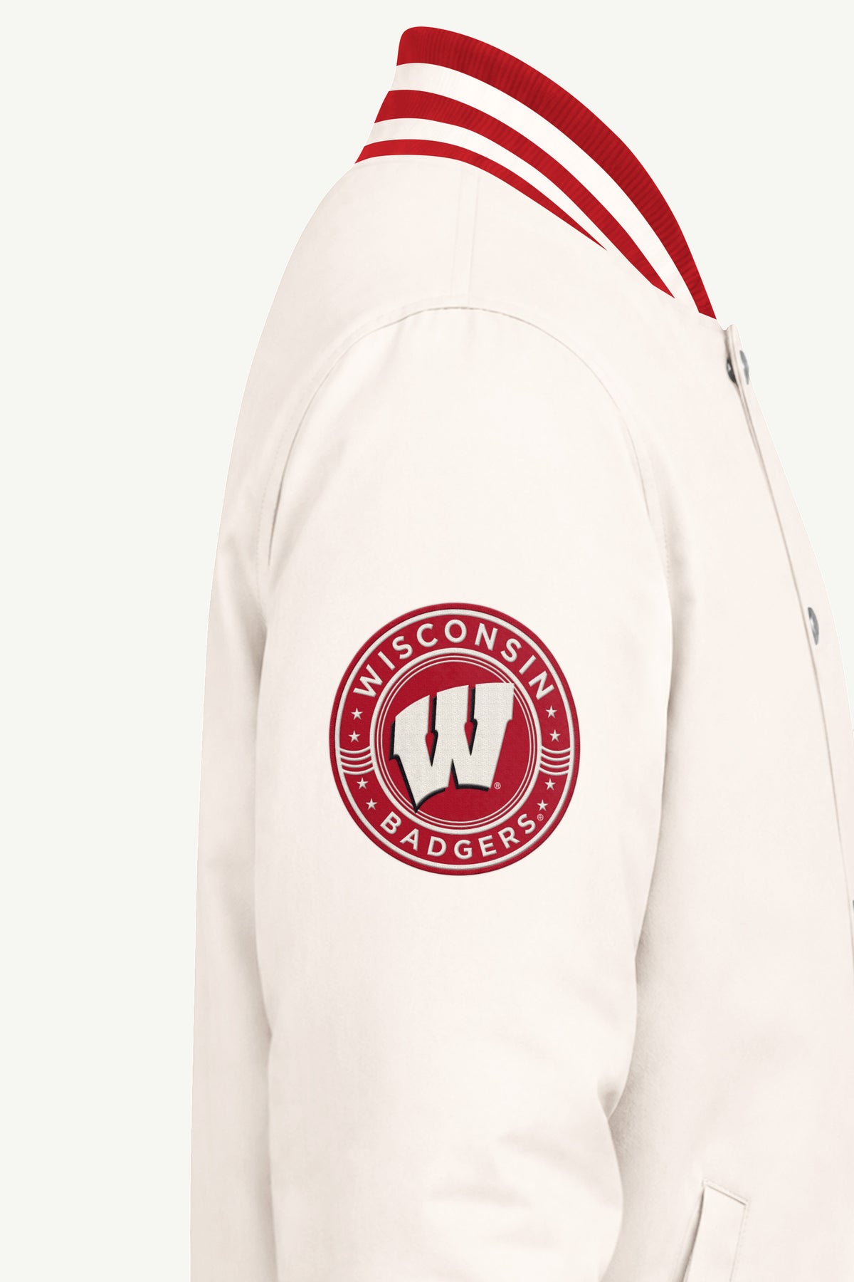 MENS WISCONSINS BADGERS VARSITY JACKET View 4 MENS WISCONSINS BADGERS VARSITY JACKET View 4