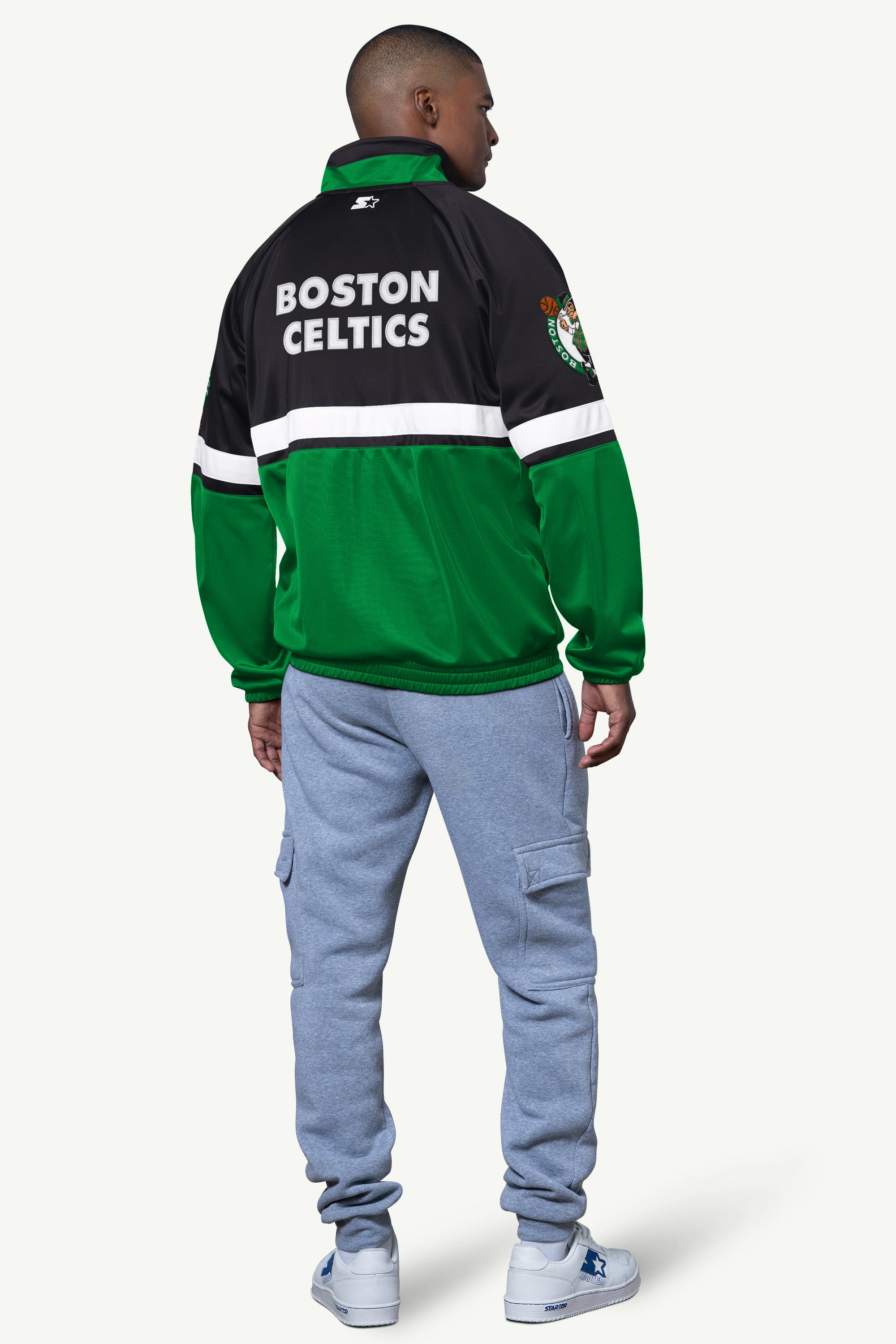 MENS BOSTON CELTICS VETERAN TRACK JACKET View 2 MENS BOSTON CELTICS VETERAN TRACK JACKET View 2