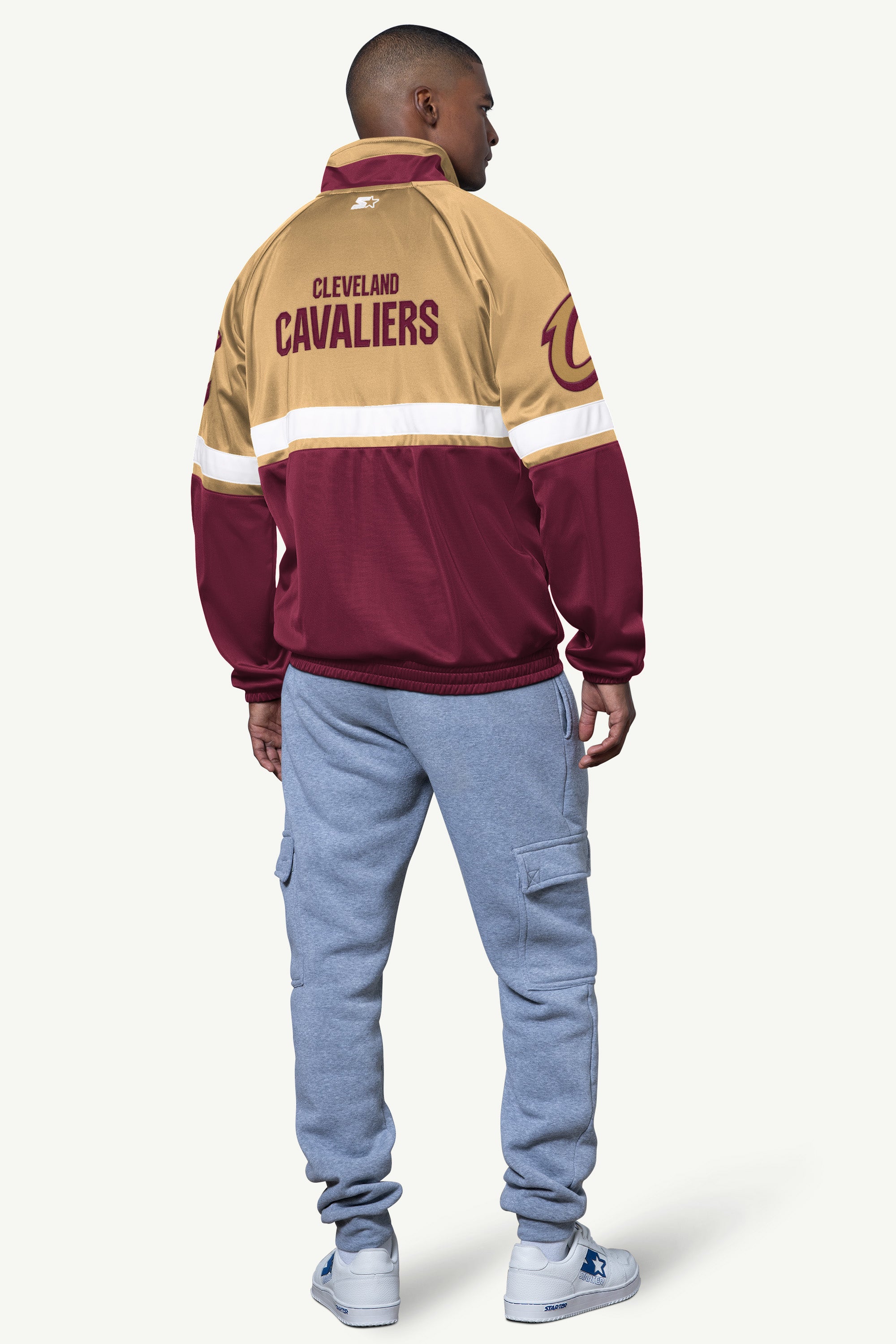 MENS CLEVELAND CAVALIERS VETERAN TRACK JACKET View 2 MENS CLEVELAND CAVALIERS VETERAN TRACK JACKET View 2
