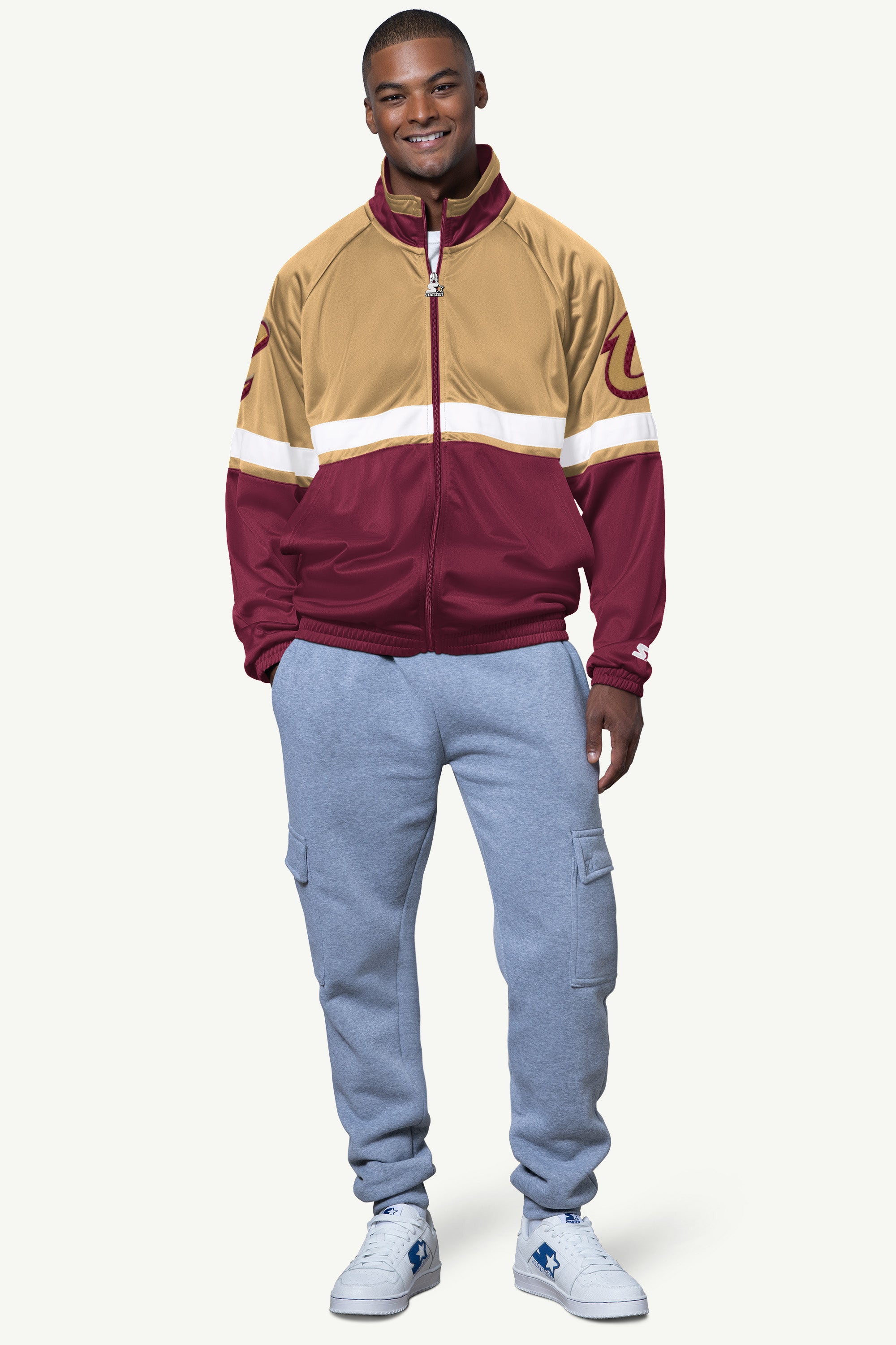 MENS CLEVELAND CAVALIERS VETERAN TRACK JACKET View 3 MENS CLEVELAND CAVALIERS VETERAN TRACK JACKET View 3