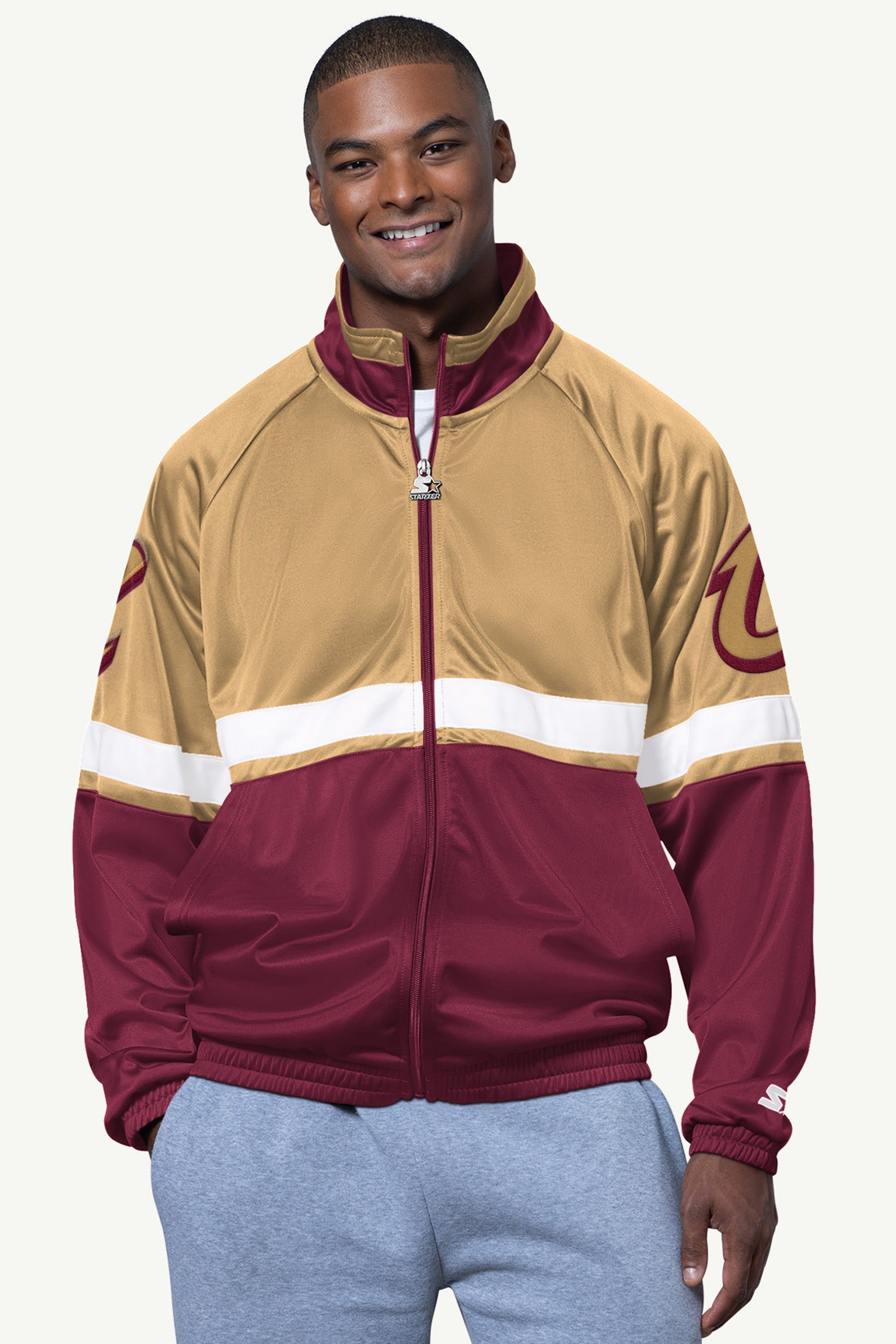 MENS CLEVELAND CAVALIERS VETERAN TRACK JACKET View 1 MENS CLEVELAND CAVALIERS VETERAN TRACK JACKET View 1