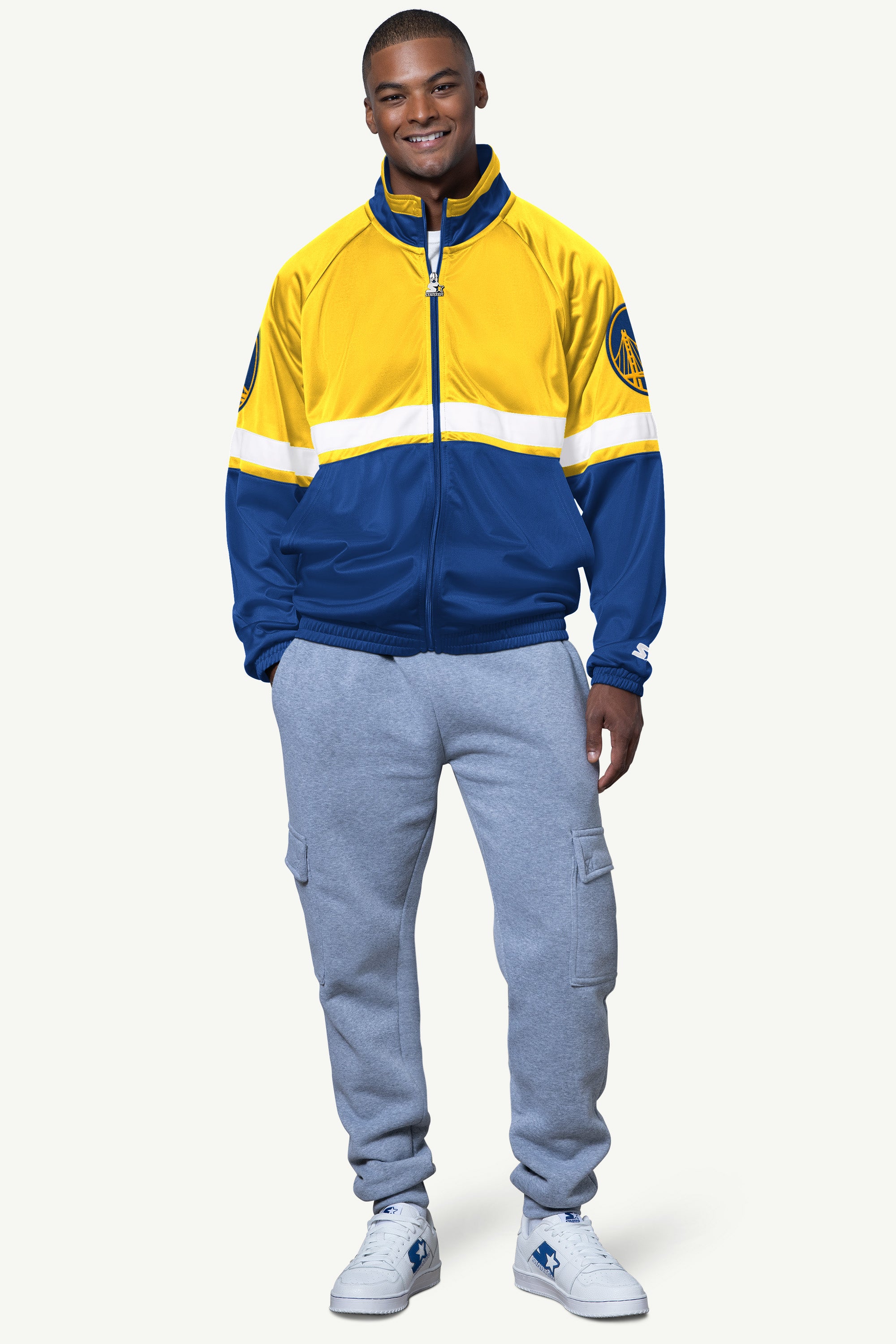 MENS GOLDEN STATE WARRIORS VETERAN TRACK JACKET View 3 MENS GOLDEN STATE WARRIORS VETERAN TRACK JACKET View 3