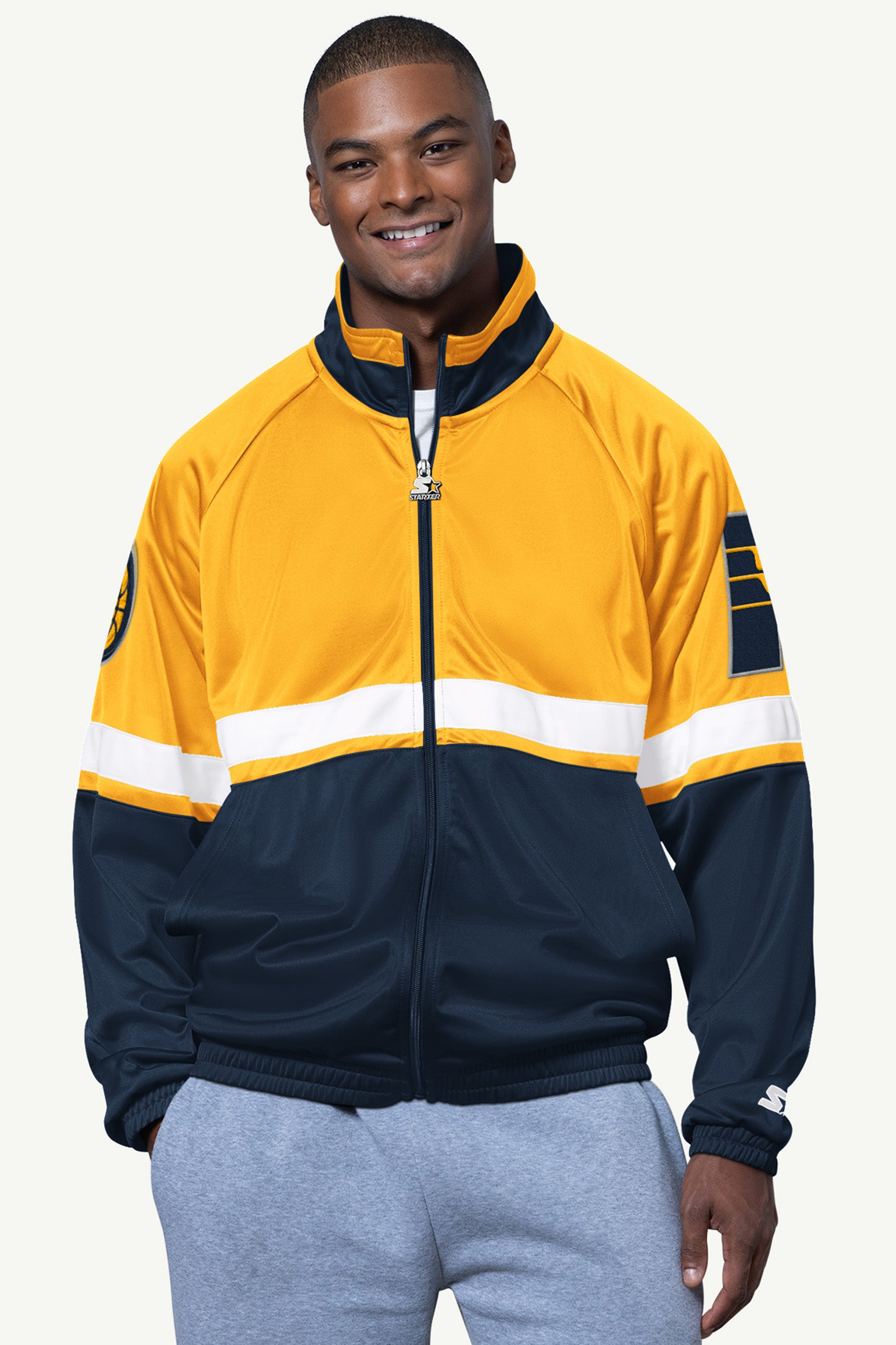 MENS INDIANA PACERS VETERAN TRACK JACKET View 1 MENS INDIANA PACERS VETERAN TRACK JACKET View 1