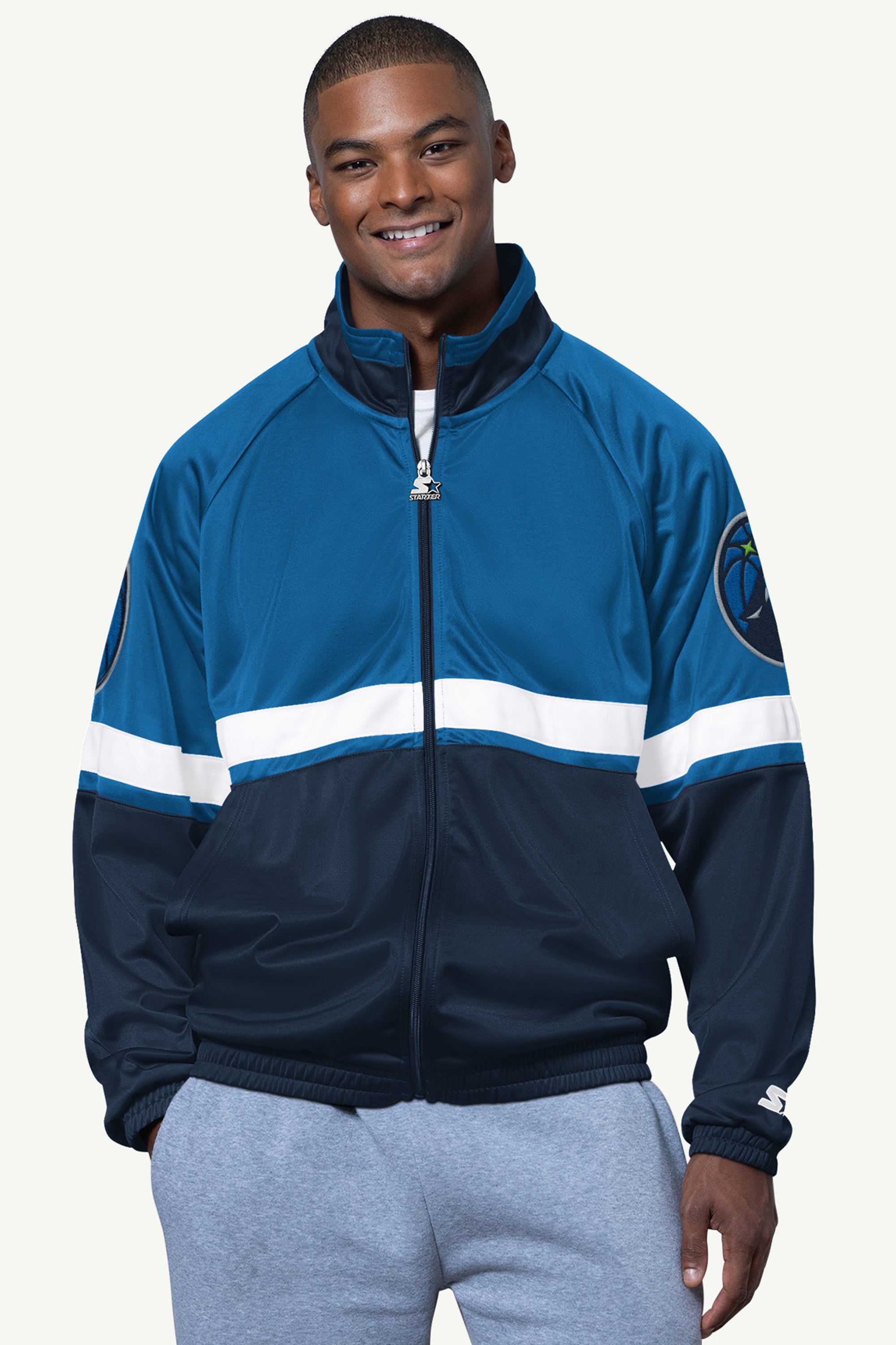 MENS MINNESOTA TIMBERWOLVES VETERAN TRACK JACKET View 1 MENS MINNESOTA TIMBERWOLVES VETERAN TRACK JACKET View 1