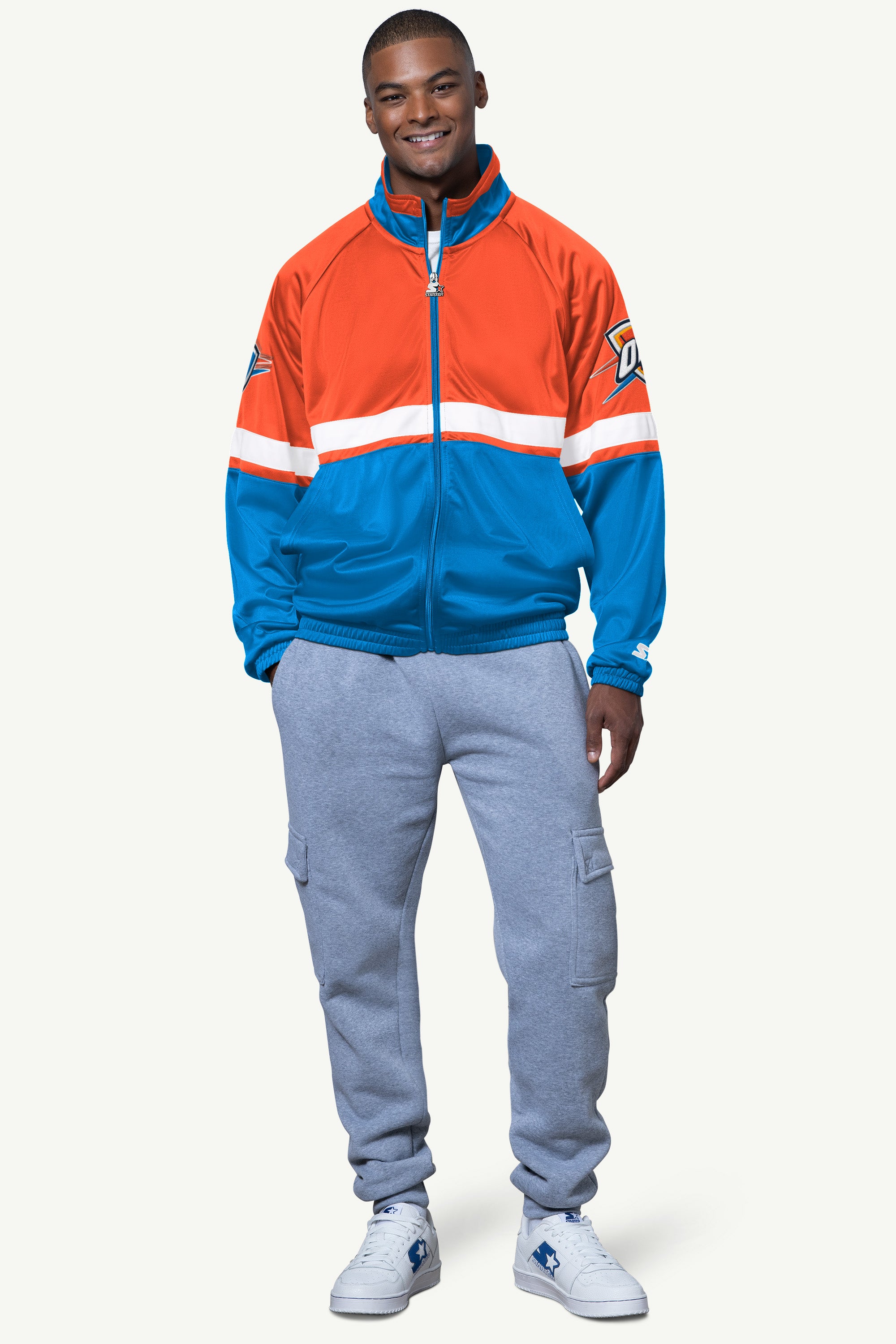 MENS OKLAHOMA CITY THUNDER VETERAN TRACK JACKET View 3 MENS OKLAHOMA CITY THUNDER VETERAN TRACK JACKET View 3