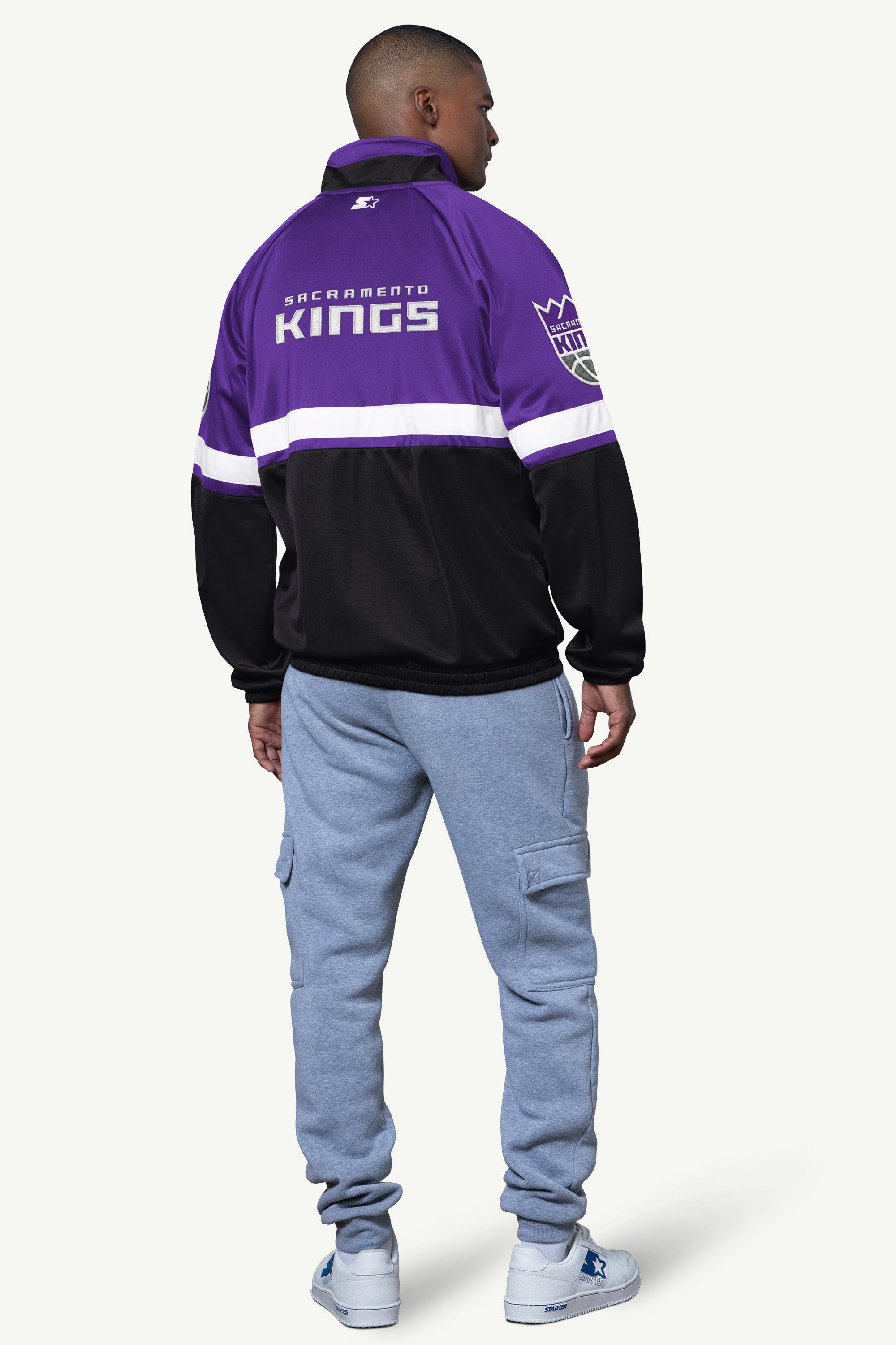 MENS SACRAMENTO KINGS VETERAN TRACK JACKET View 2 MENS SACRAMENTO KINGS VETERAN TRACK JACKET View 2