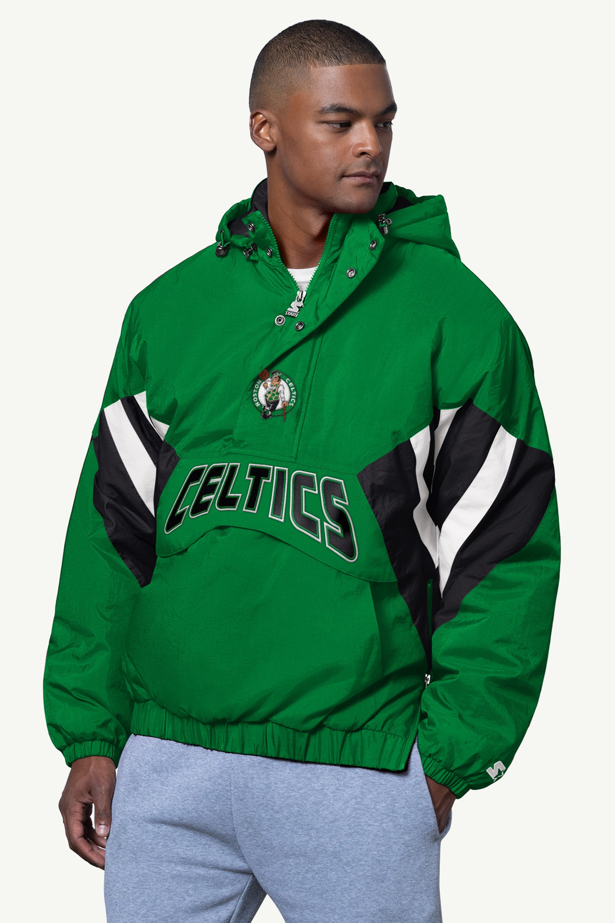 MENS BOSTON CELTICS LINE UP BREAKAWAY CRINKLE POPOVER View 1 | Boston Celtics MENS BOSTON CELTICS LINE UP BREAKAWAY CRINKLE POPOVER View 1 | Boston Celtics