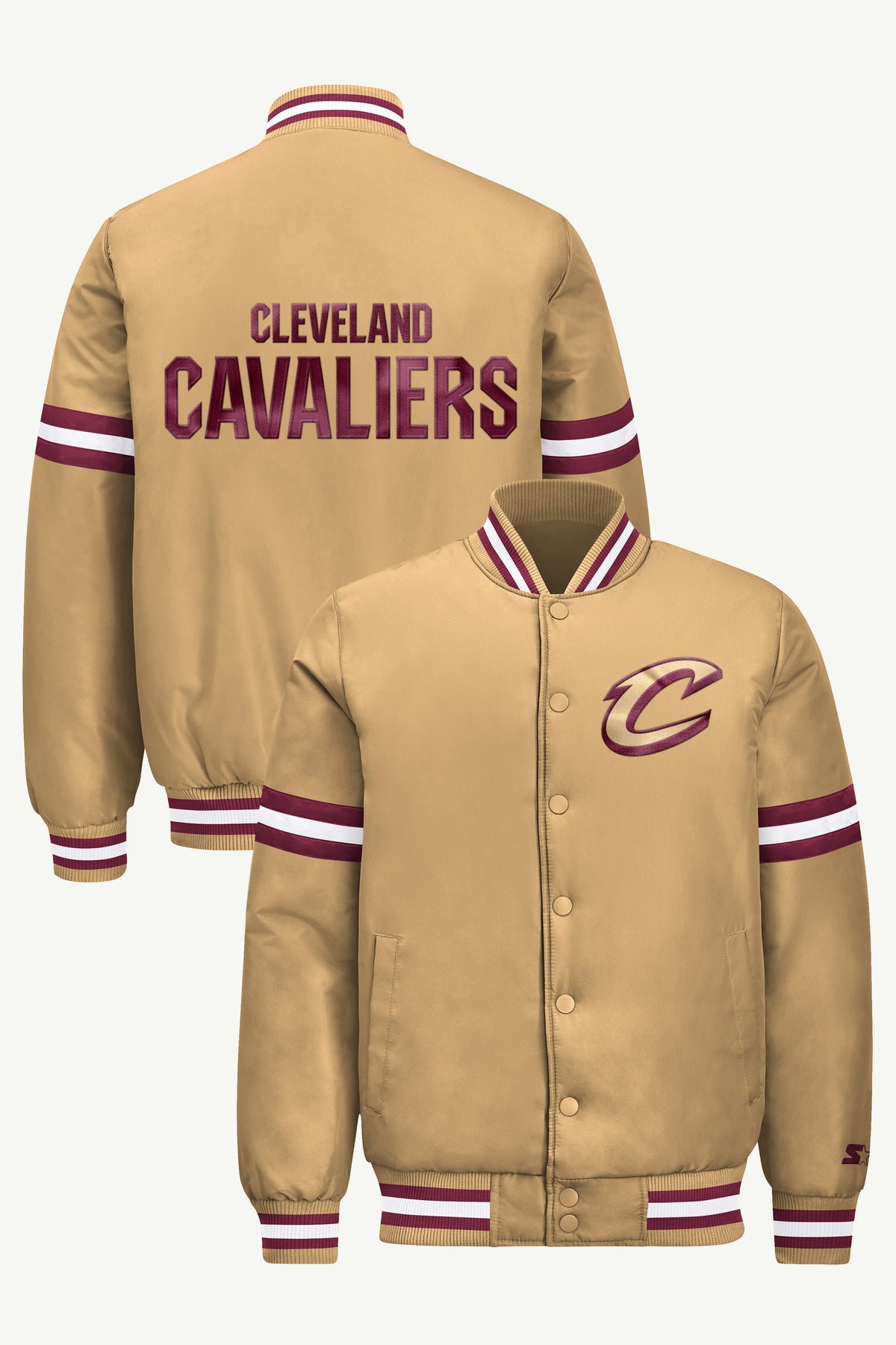 MENS CLEVELAND CAVALIERS COURTSIDE VARSITY JACKET View 1 MENS CLEVELAND CAVALIERS COURTSIDE VARSITY JACKET View 1