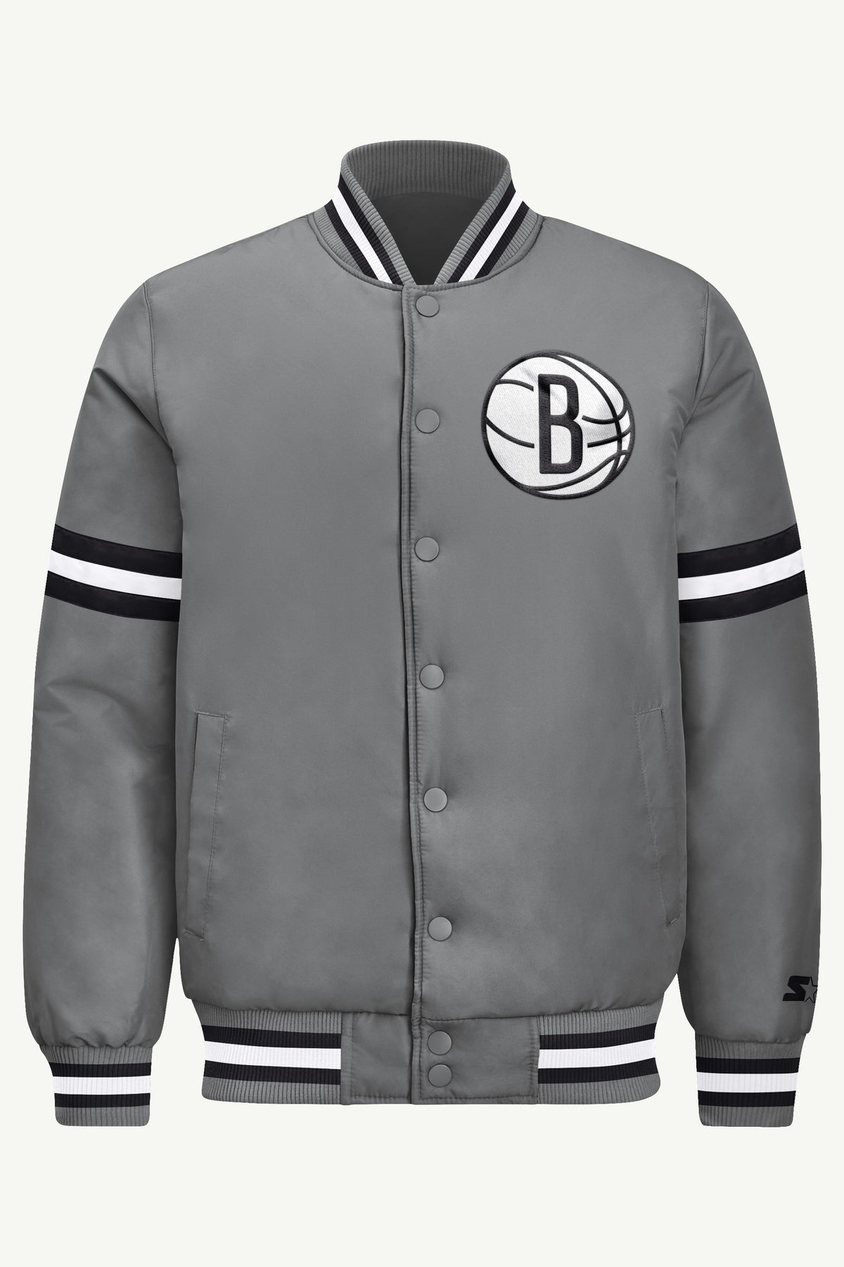 MENS BROOKLYN NETS COURTSIDE VARSITY JACKET View 2 MENS BROOKLYN NETS COURTSIDE VARSITY JACKET View 2