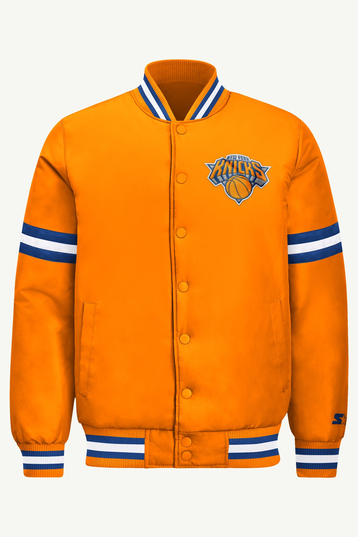 MENS NEW YORK KNICKS COURTSIDE VARSITY JACKET View 2 MENS NEW YORK KNICKS COURTSIDE VARSITY JACKET View 2