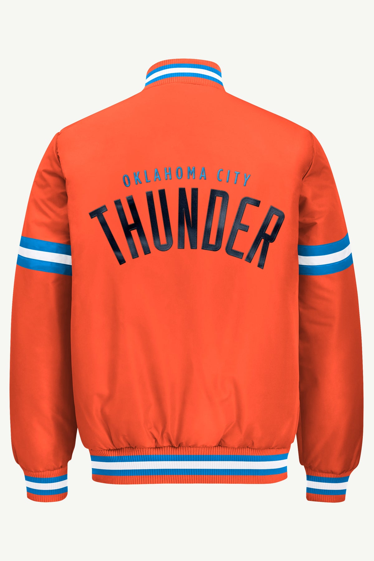 MENS OKLAHOMA CITY THUNDER COURTSIDE VARSITY JACKET View 3 MENS OKLAHOMA CITY THUNDER COURTSIDE VARSITY JACKET View 3