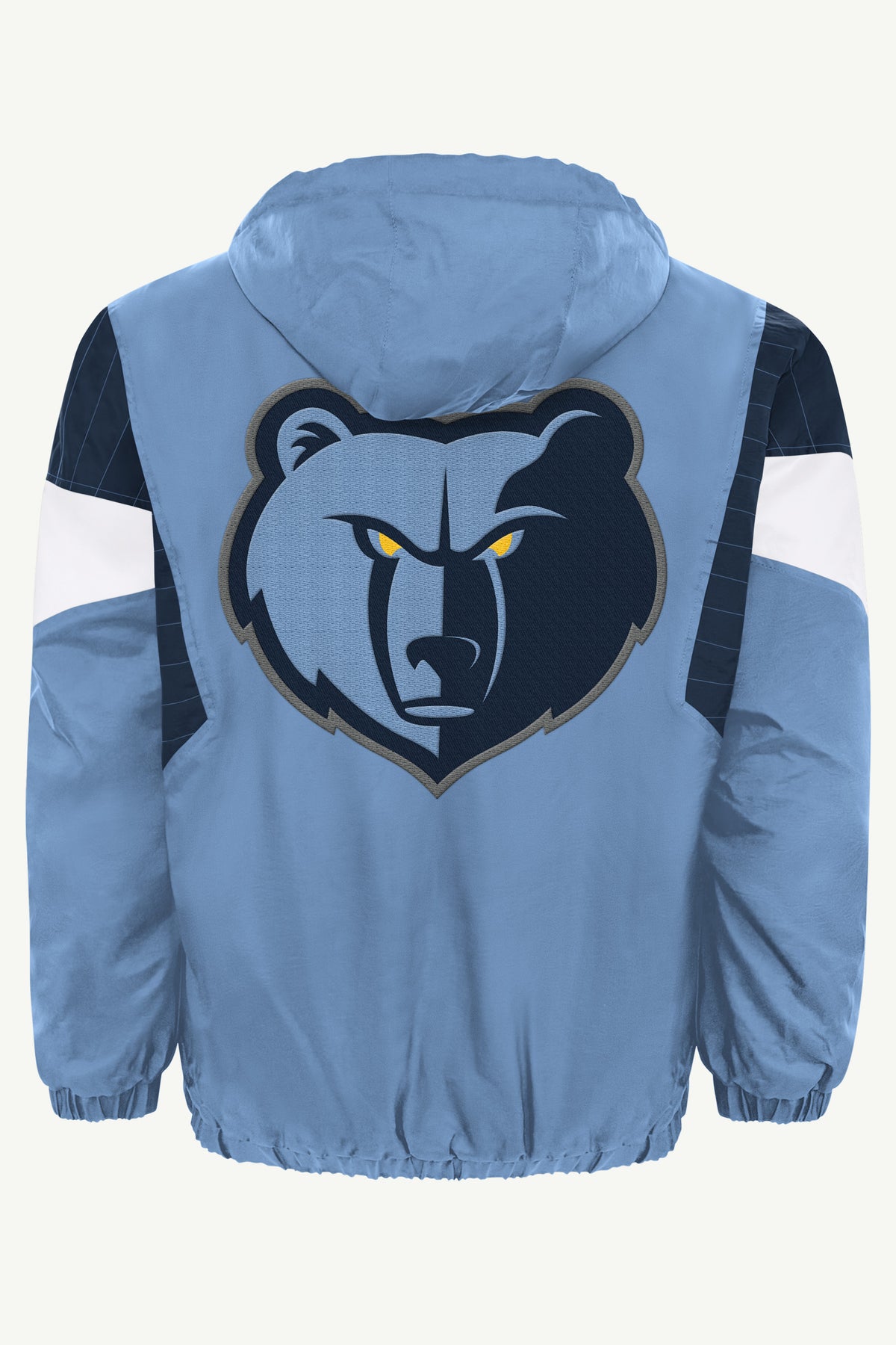 MENS MEMPHIS GRIZZLIES JACKET THROWBACK HALF ZIP HOODED JACKET View 3 MENS MEMPHIS GRIZZLIES JACKET THROWBACK HALF ZIP HOODED JACKET View 3