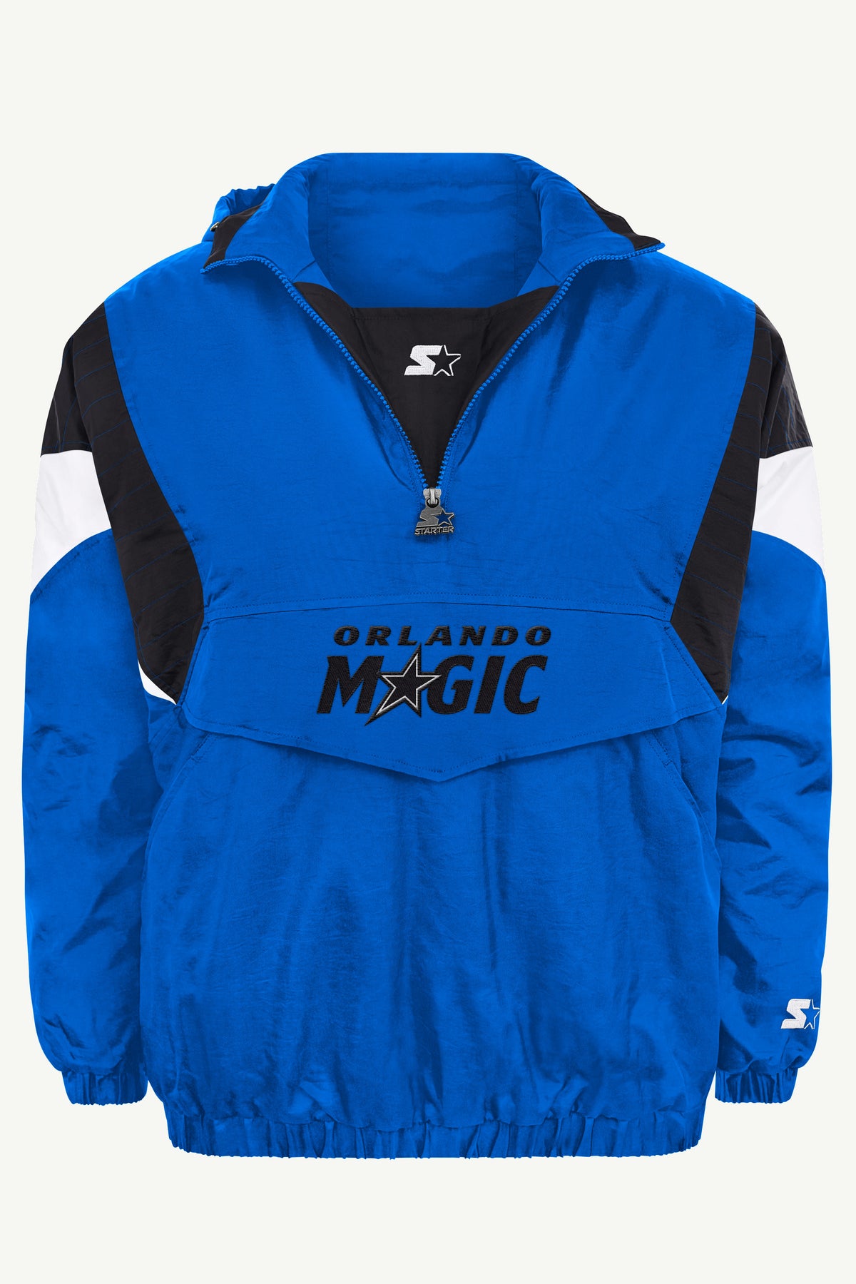 MENS ORLANDO MAGIC JACKET THROWBACK HALF ZIP HOODED JACKET View 2 MENS ORLANDO MAGIC JACKET THROWBACK HALF ZIP HOODED JACKET View 2