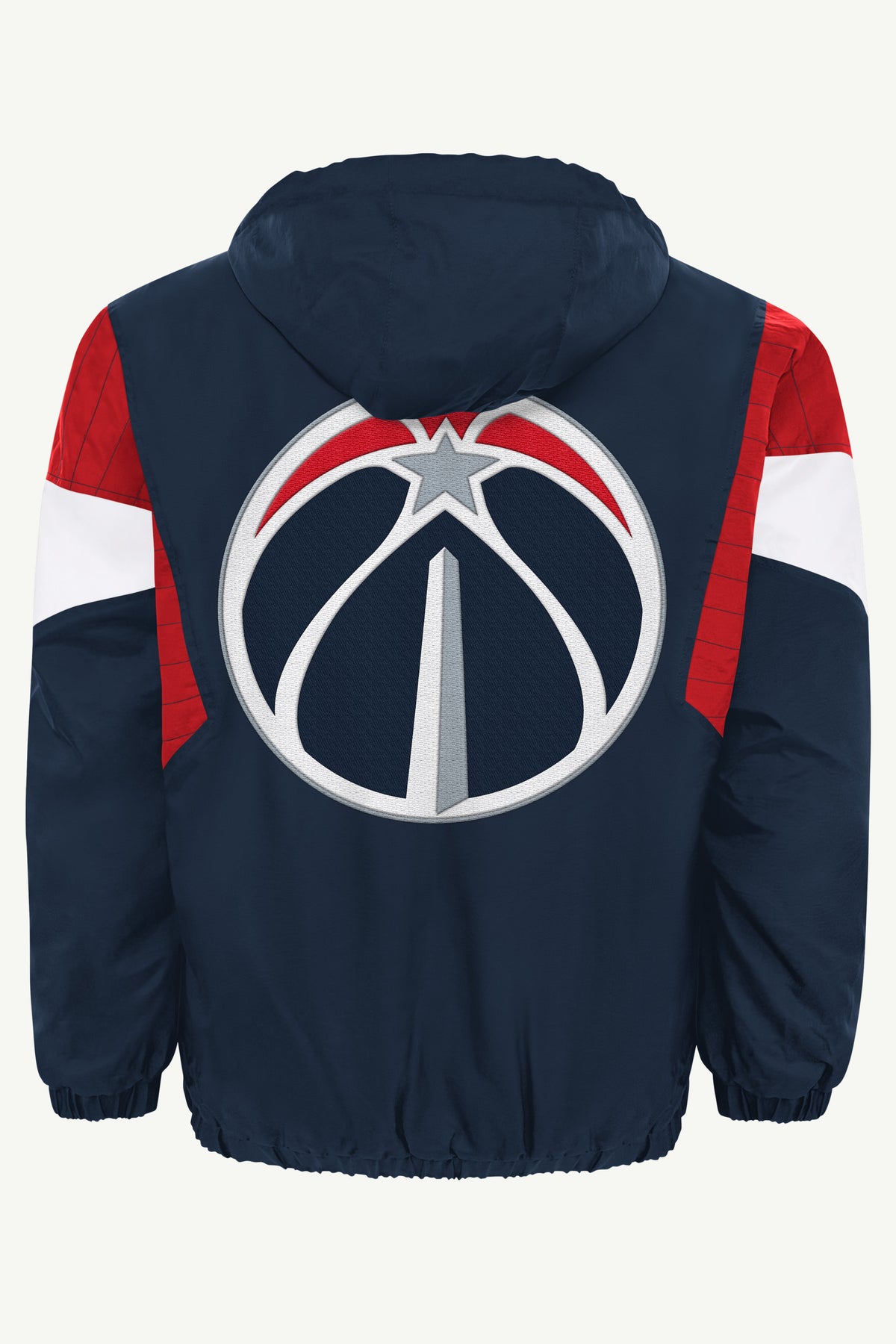 MENS WASHINGTON WIZARDS THROWBACK HALF ZIP HOODED JACKET View 3 MENS WASHINGTON WIZARDS THROWBACK HALF ZIP HOODED JACKET View 3