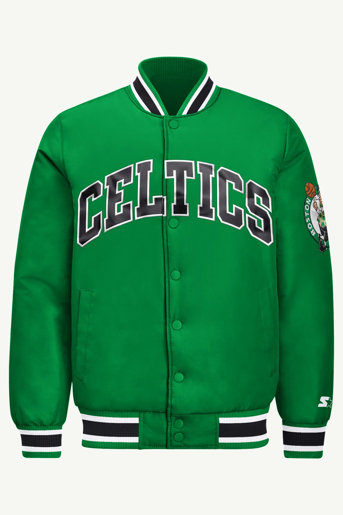 MENS BOSTON CELTICS ACROSS SATIN VARSITY JACKET View 2 | Men's Starter Jackets MENS BOSTON CELTICS ACROSS SATIN VARSITY JACKET View 2 | Men's Starter Jackets