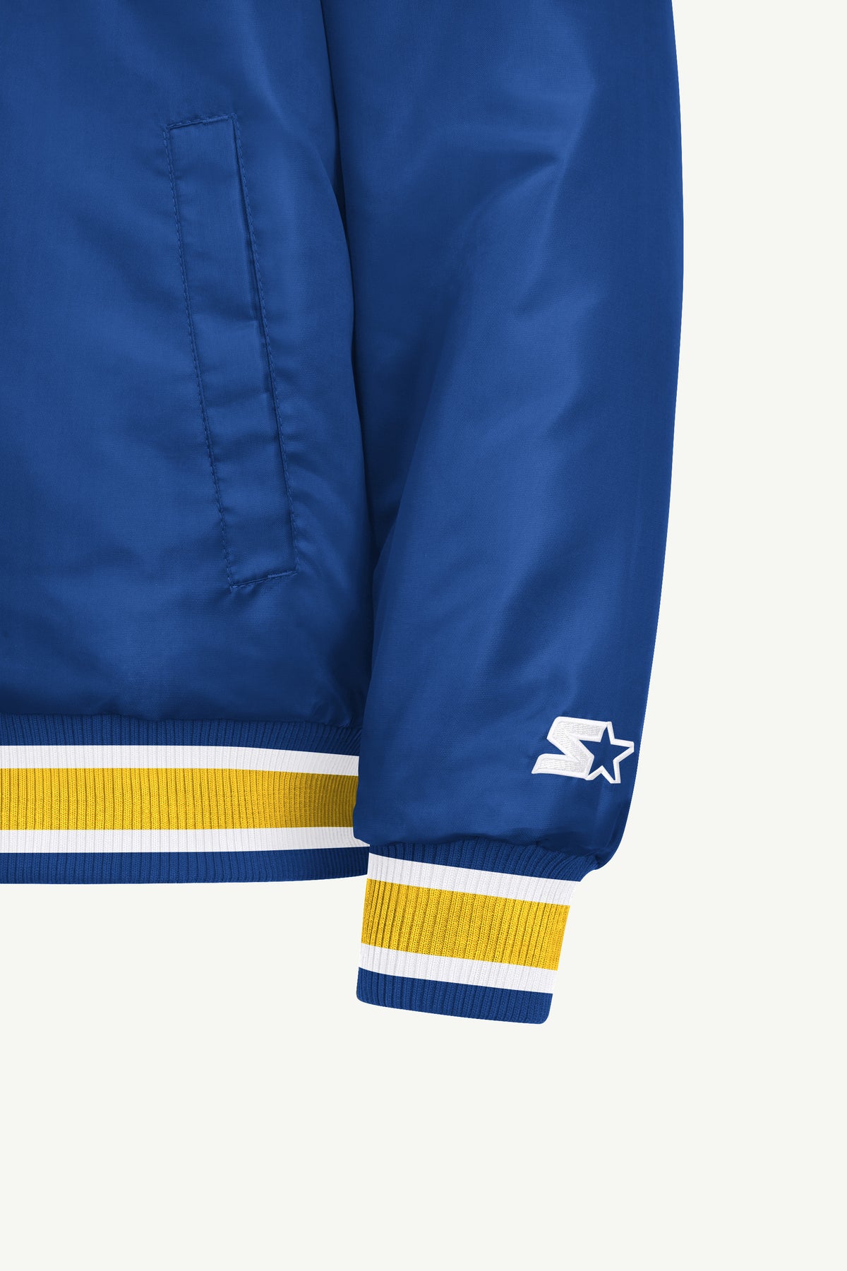 MENS GOLDEN STATE WARRIORS ACROSS SATIN VARSITY JACKET View 5 MENS GOLDEN STATE WARRIORS ACROSS SATIN VARSITY JACKET View 5