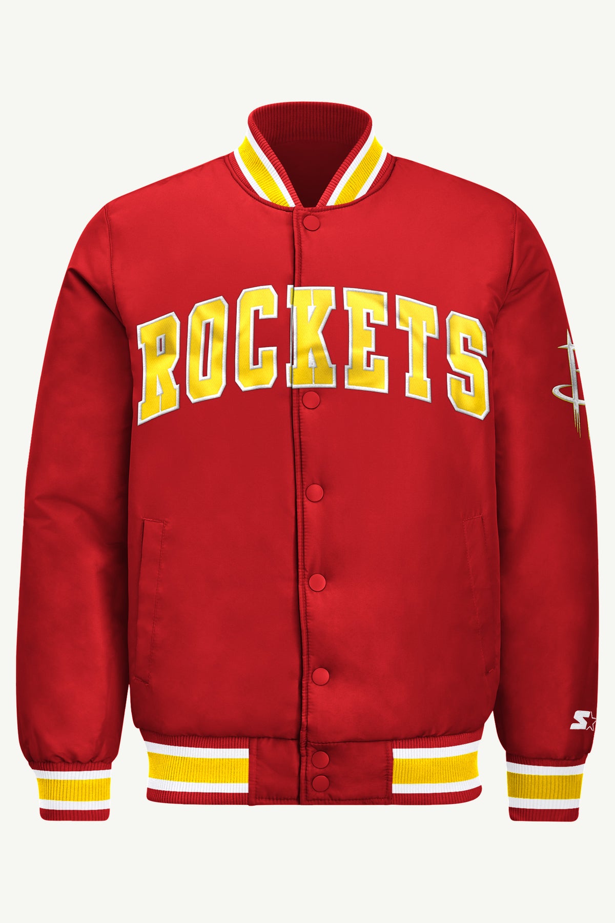 MENS HOUSTON ROCKETS ACROSS SATIN VARSITY JACKET View 2 | Men's Starter Jackets MENS HOUSTON ROCKETS ACROSS SATIN VARSITY JACKET View 2 | Men's Starter Jackets