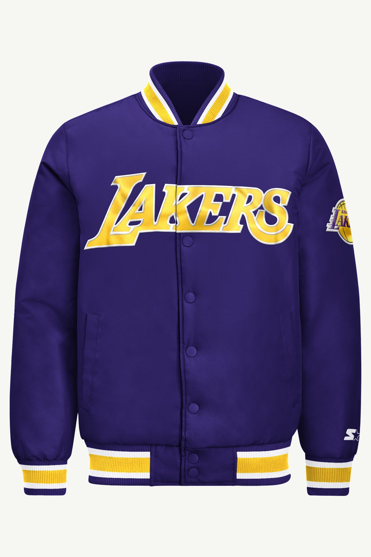 MENS LOS ANGELES LAKERS ACROSS SATIN VARSITY JACKET View 2 | Men's Starter Jackets MENS LOS ANGELES LAKERS ACROSS SATIN VARSITY JACKET View 2 | Men's Starter Jackets
