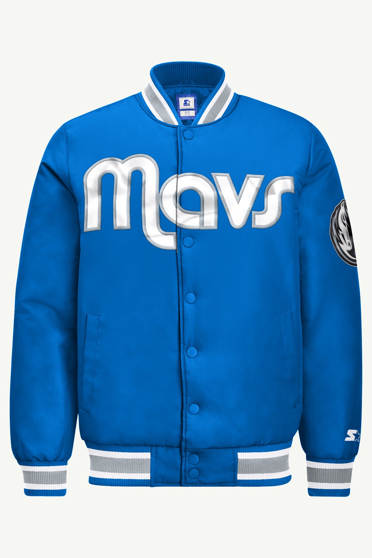 MENS DALLAS MAVERICKS ACROSS SATIN VARSITY JACKET View 2 | Dallas Mavericks MENS DALLAS MAVERICKS ACROSS SATIN VARSITY JACKET View 2 | Dallas Mavericks