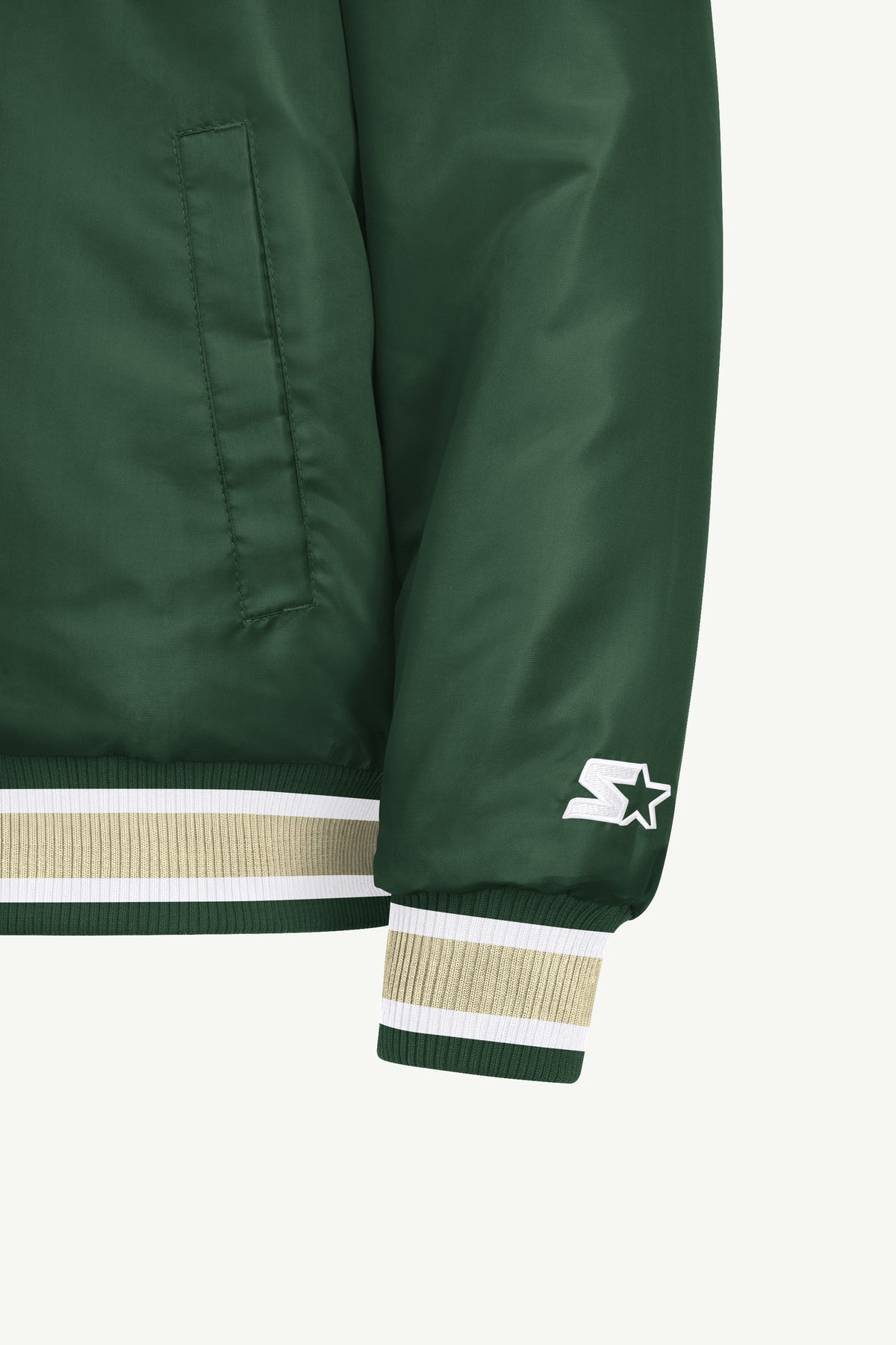 MENS MILWAUKEE BUCKS ACROSS SATIN VARSITY JACKET View 5 MENS MILWAUKEE BUCKS ACROSS SATIN VARSITY JACKET View 5