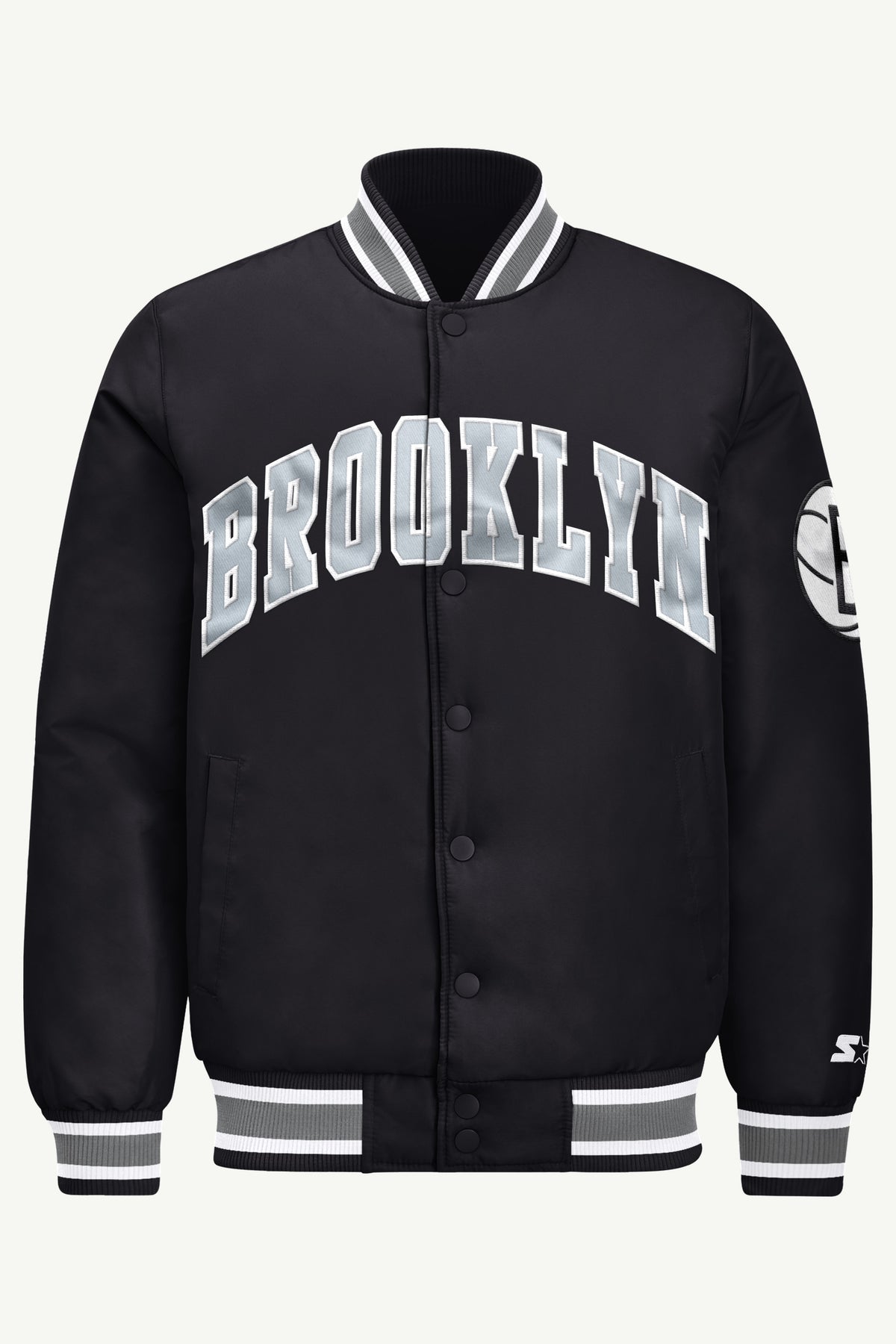 MENS BROOKLYN NETS ACROSS SATIN VARSITY JACKET View 2 | Men's Starter Jackets MENS BROOKLYN NETS ACROSS SATIN VARSITY JACKET View 2 | Men's Starter Jackets
