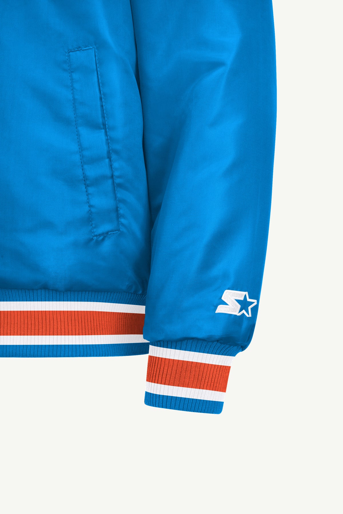 MENS OKLAHOMA CITY THUNDER ACROSS SATIN VARSITY JACKET View 5 MENS OKLAHOMA CITY THUNDER ACROSS SATIN VARSITY JACKET View 5