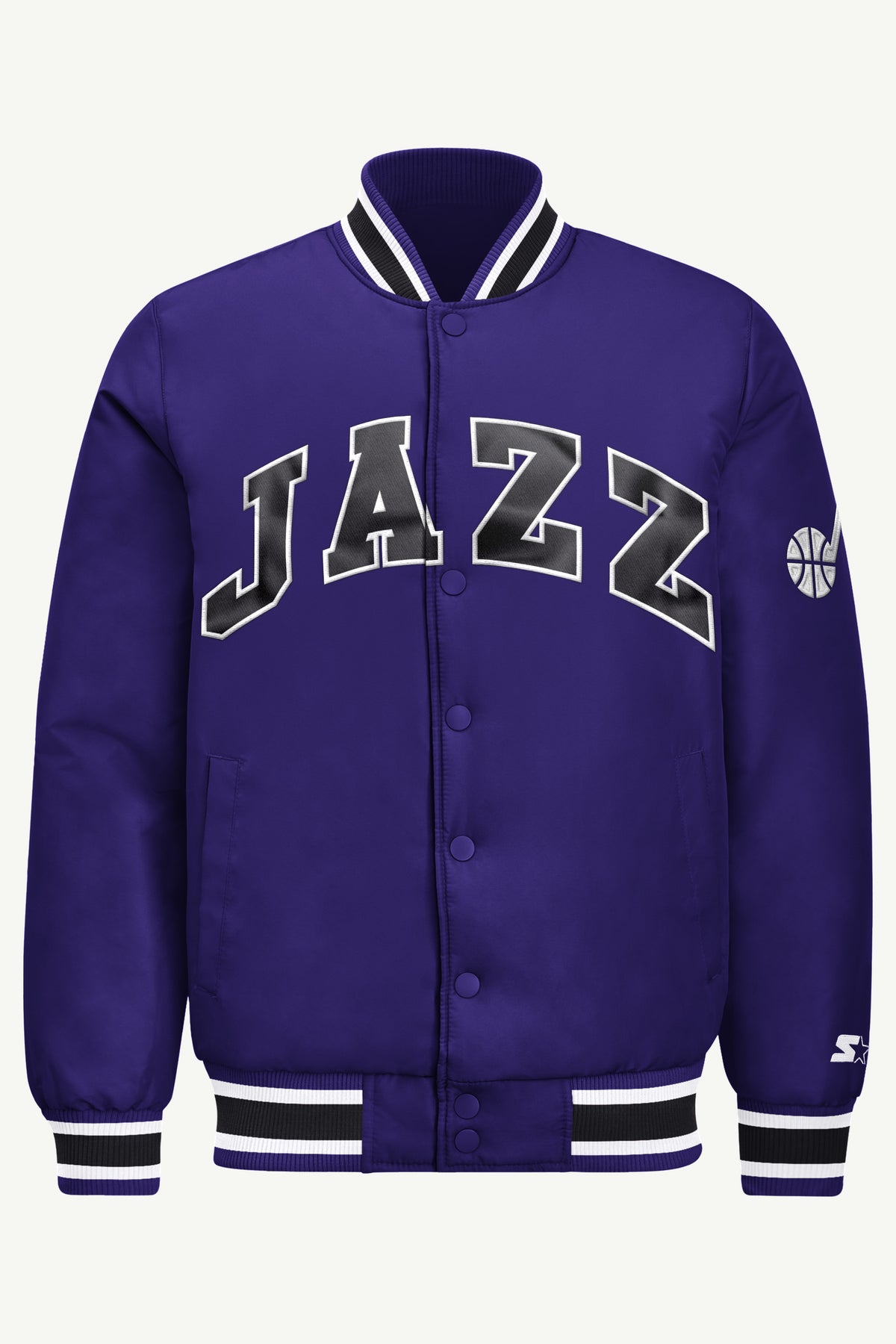 MENS UTAH JAZZ ACROSS SATIN VARSITY JACKET View 2 | Men's Starter Jackets MENS UTAH JAZZ ACROSS SATIN VARSITY JACKET View 2 | Men's Starter Jackets