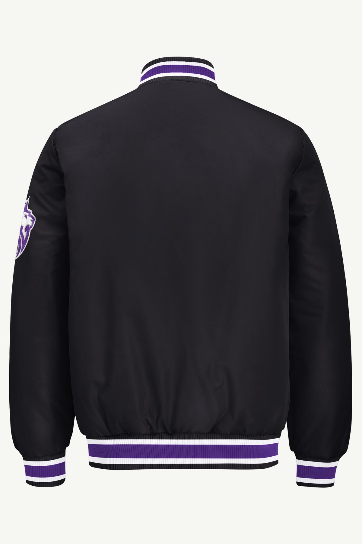 MENS SACRAMENTO KINGS GAME DAY SATIN VARSITY JACKET View 3 MENS SACRAMENTO KINGS GAME DAY SATIN VARSITY JACKET View 3